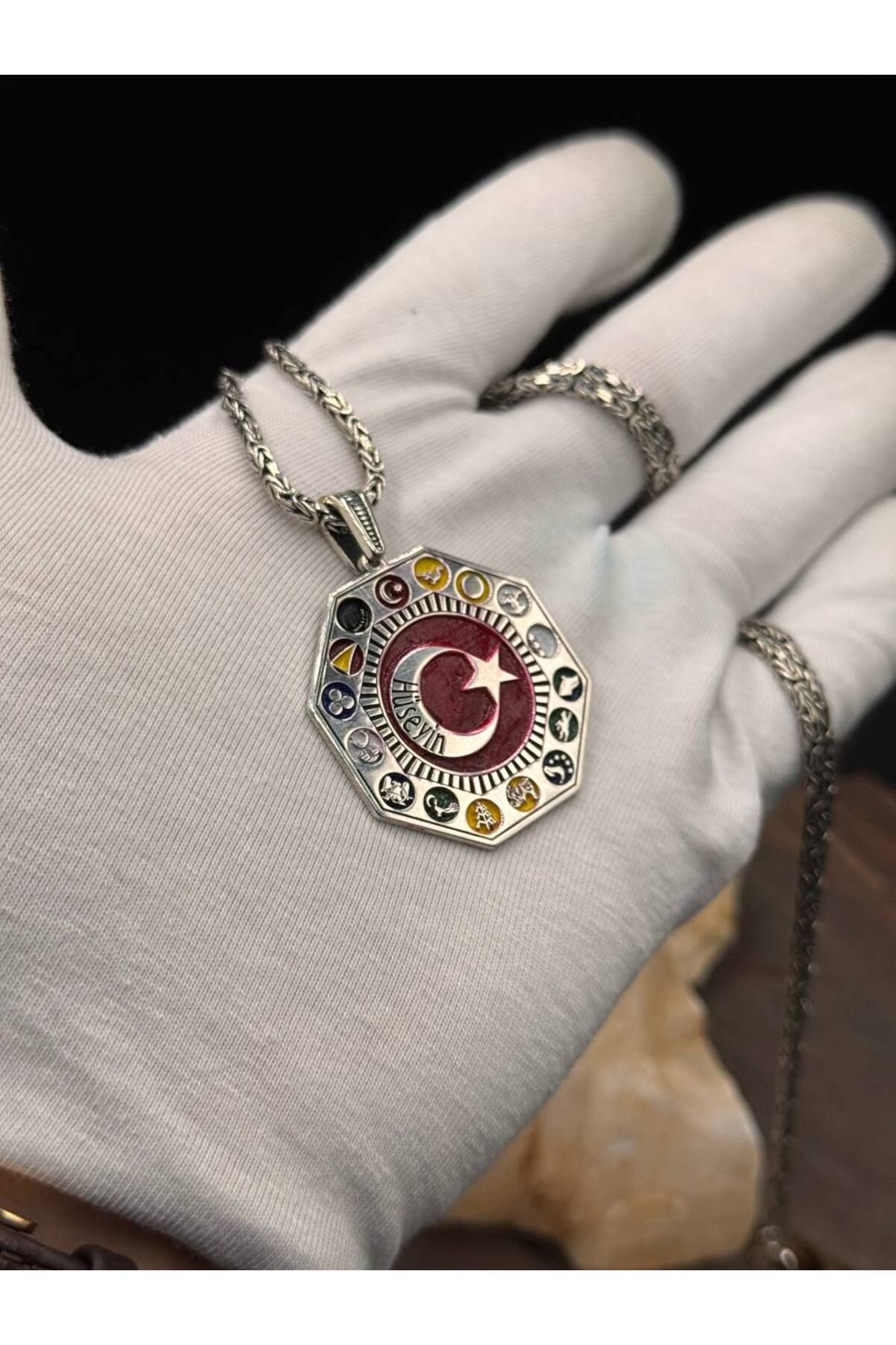 DESİGN OTTOMAN KUYUMCULUK 925 AYAR GÜMÜŞ 16 TÜRK DEVLETLİ KOLYE