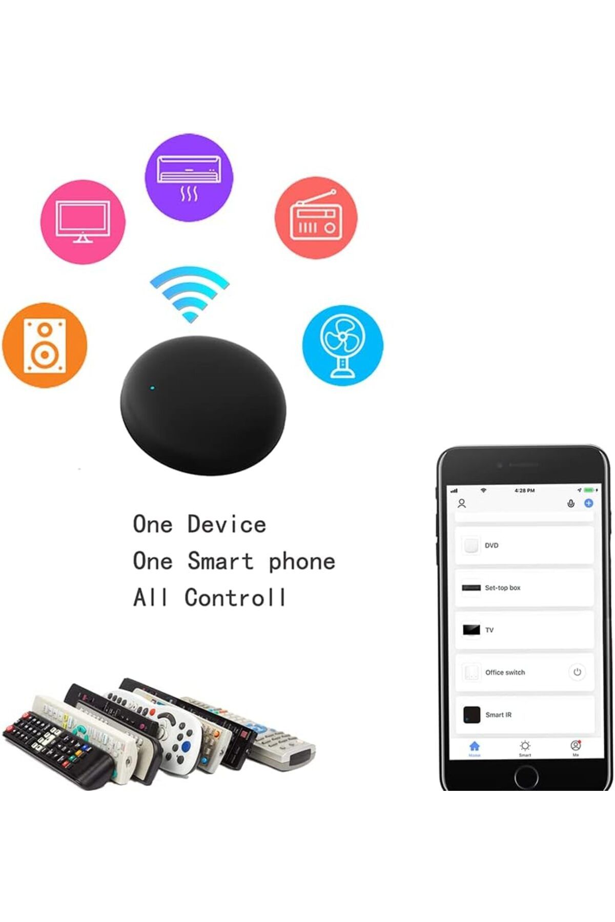 UanTii-جهاز تحكم عن بعد ذكي بالأشعة تحت الحمراء Tuya Wifi جهاز تحكم عن بعد عالمي بالأشعة تحت الحمراء للتلفزيون المتردد Smart AC Con 5