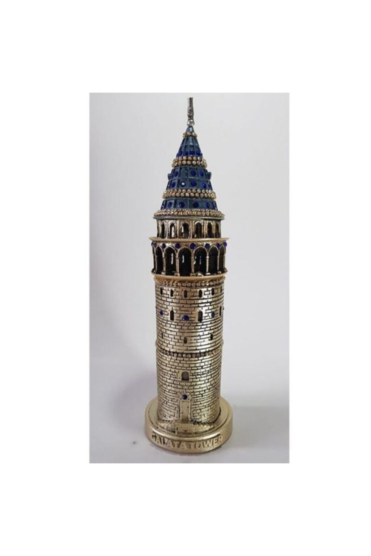 Elioure Lacivert Taşlı 29 cm Kule Biblo, şık ve dekoratif ev aksesuarı