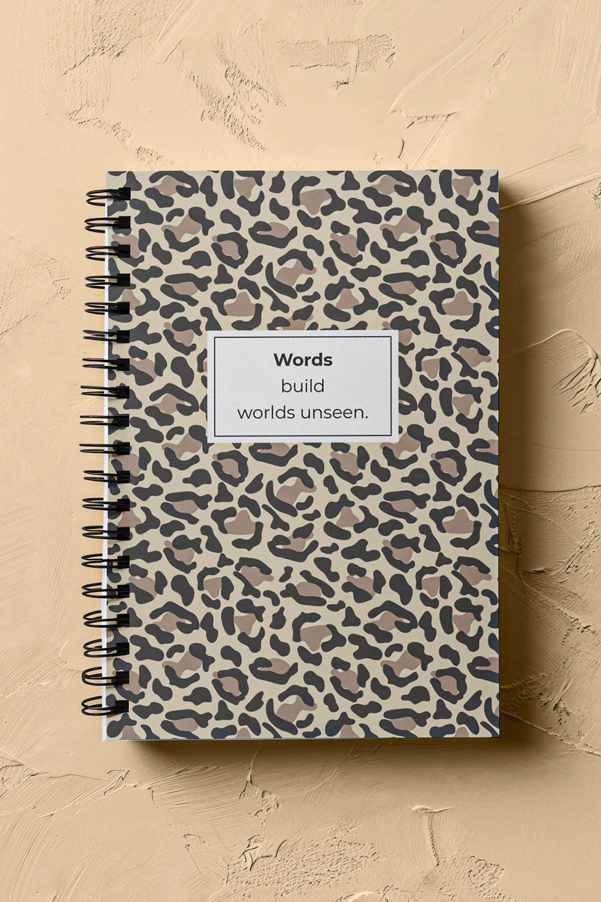 Notisyon Not Defteri, Defter, Okul Defteri, Leopar Defter, Leopar Kapak, Spiralli, A5, 120 Sayfa