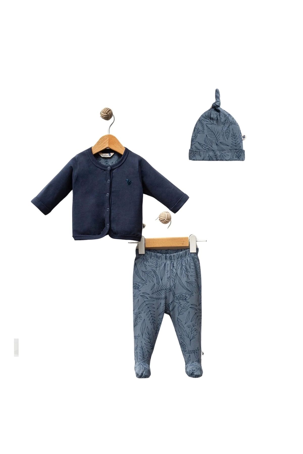 BYB MODA TASARIM Tost Tale Little Frog 5 Parça Hastane Çıkışı Navy