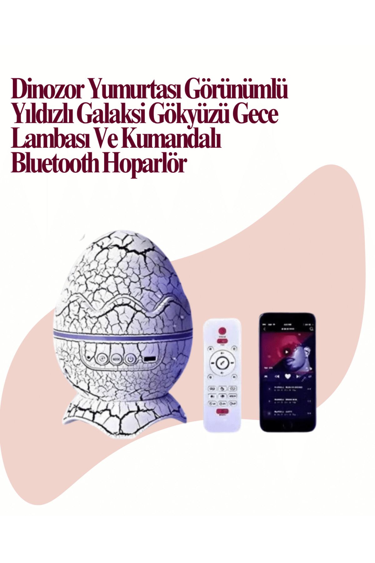 FTA TİCARET Uzaktan Kumandalı, USB Girişli, Döner Projektör Lamba