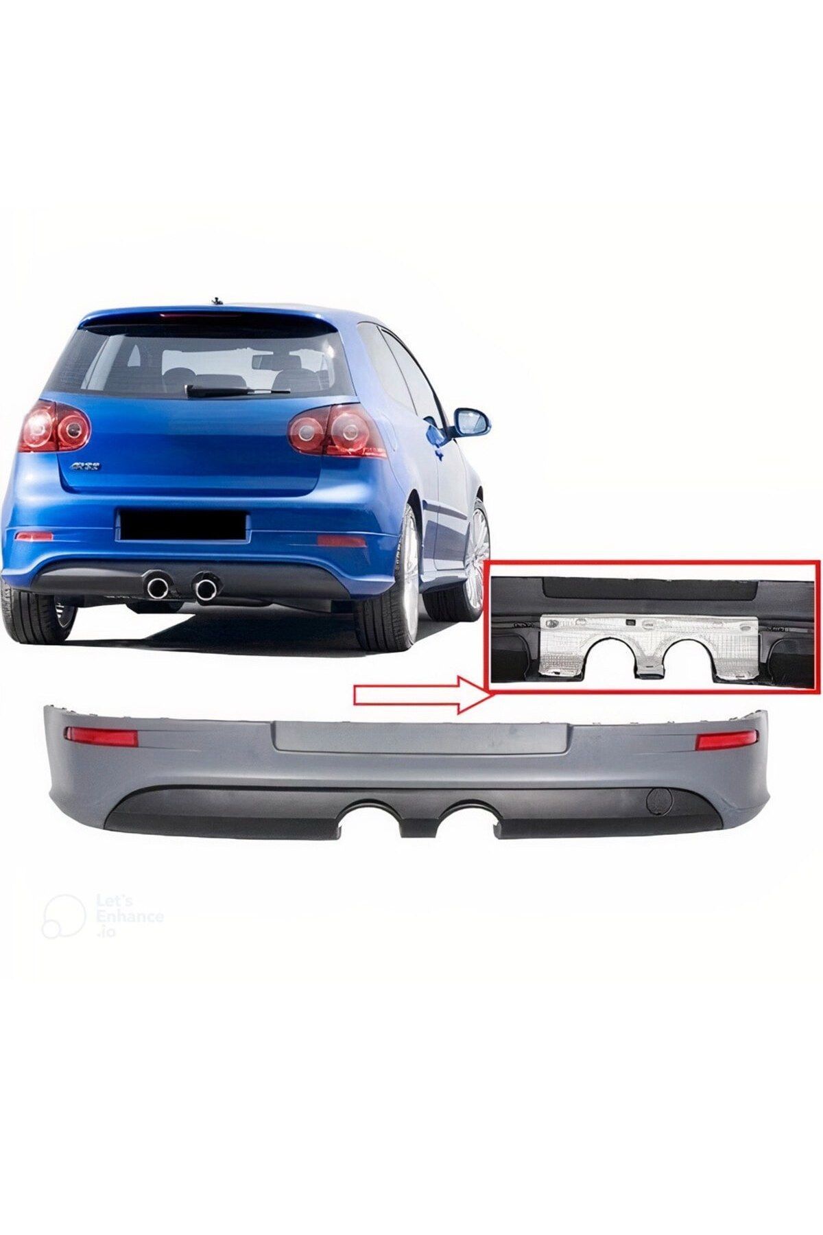 X POWER TUNİNG volksvagen golf 5 2004-2009 r32 arka difüzör