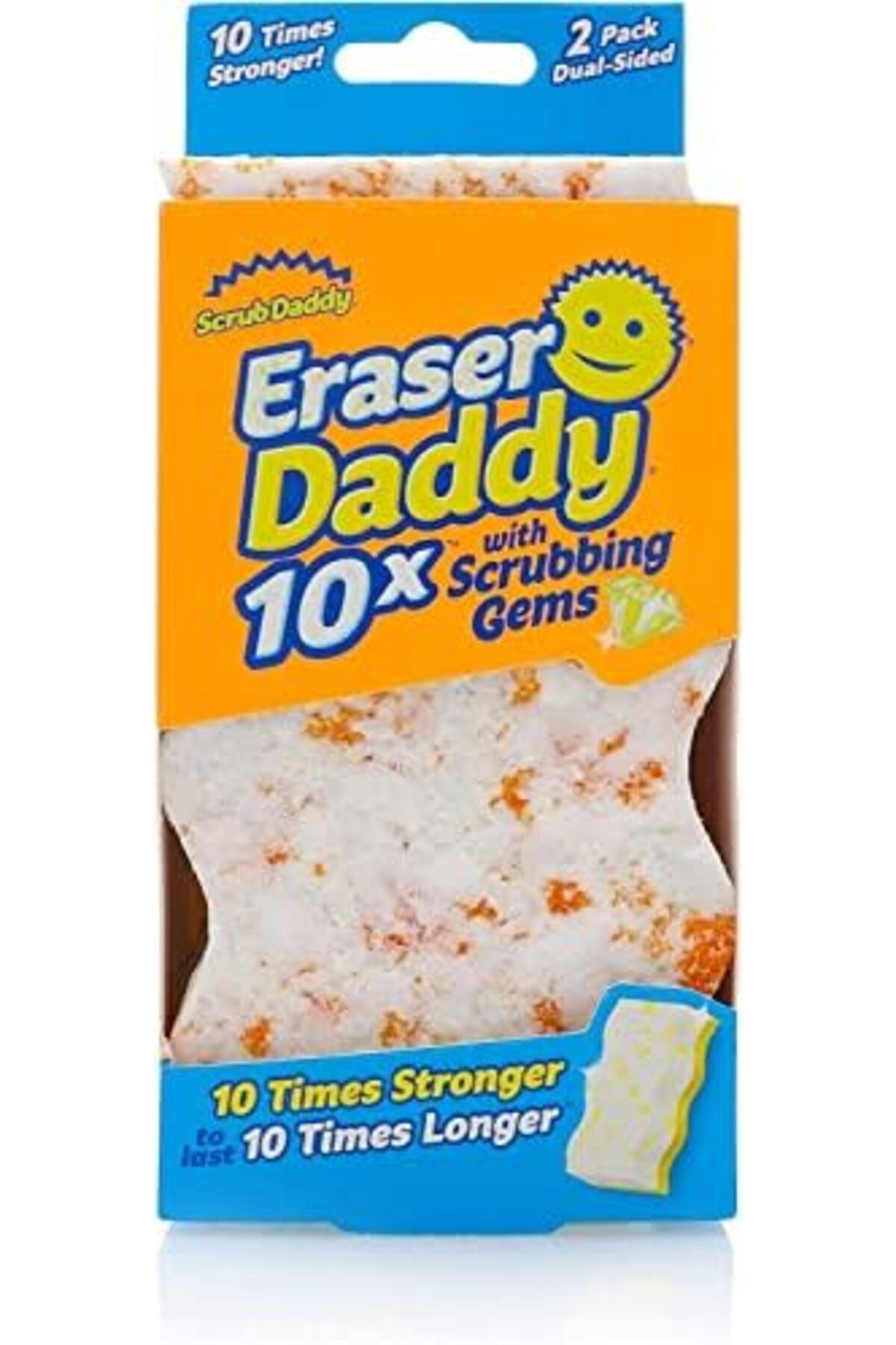 Scrub Daddy-Eraser Daddy With Scrubbing Gems Lasts 10X Longer Set Of 2 Assorted 2