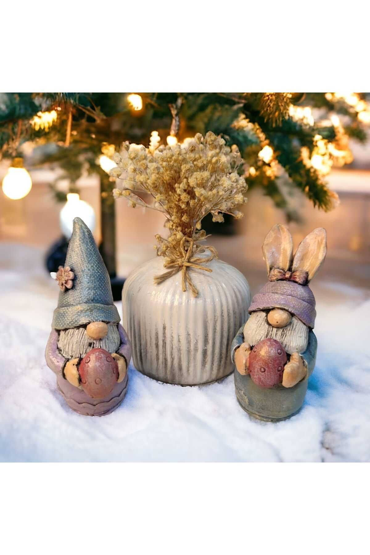 Elioure Renkli 3'lü Noel Yılbaşı Biblo Seti, şık ve eğlenceli dekorasyon seçeneği