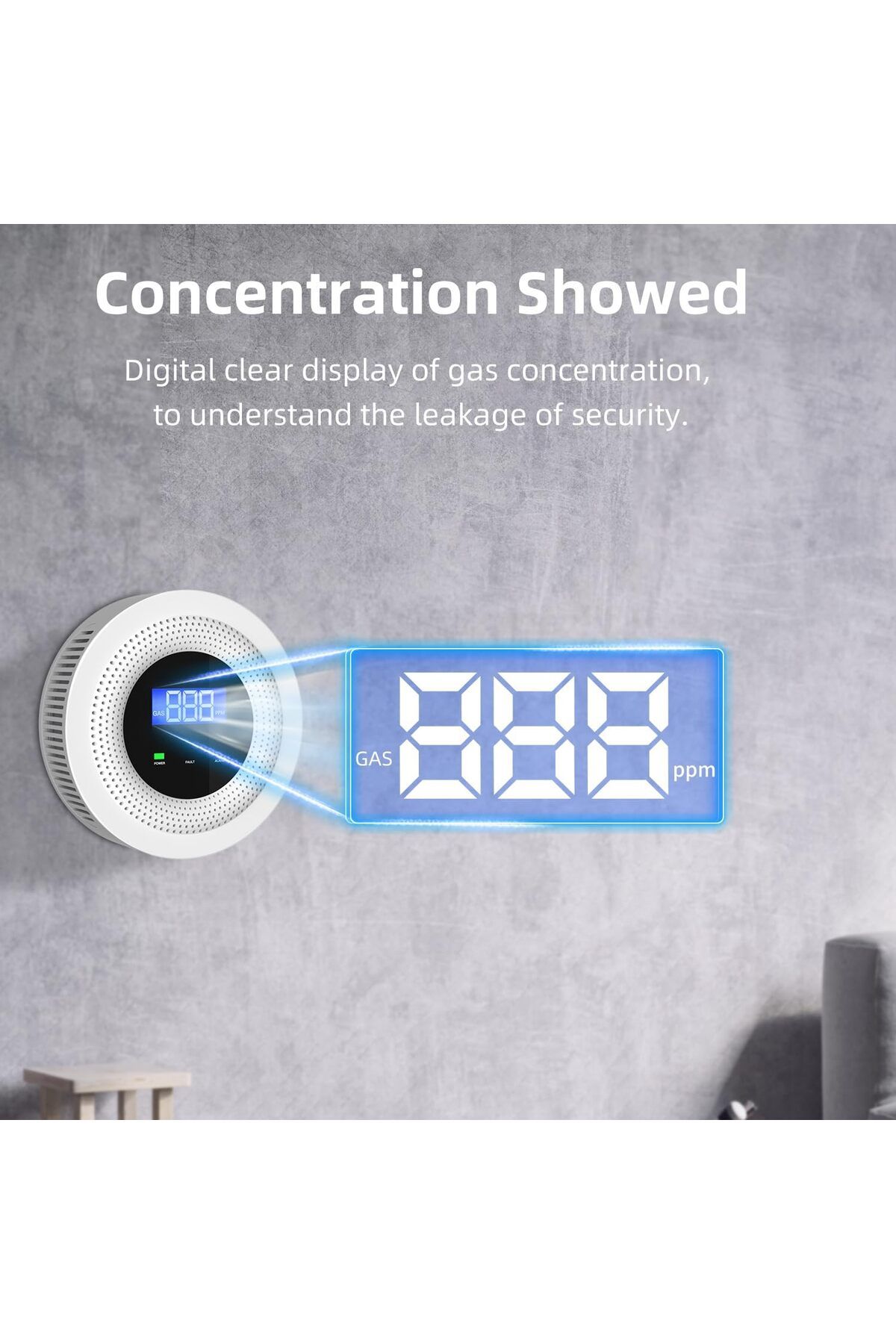 Generic-جهاز كشف تسرب الغاز الطبيعي Tuya WiFi من UanTii مزود بمستشعر تسرب غاز البترول المسال مع إنذار صوتي وجهاز تحكم عن بعد بتردد 433 ميجاهرتز 4