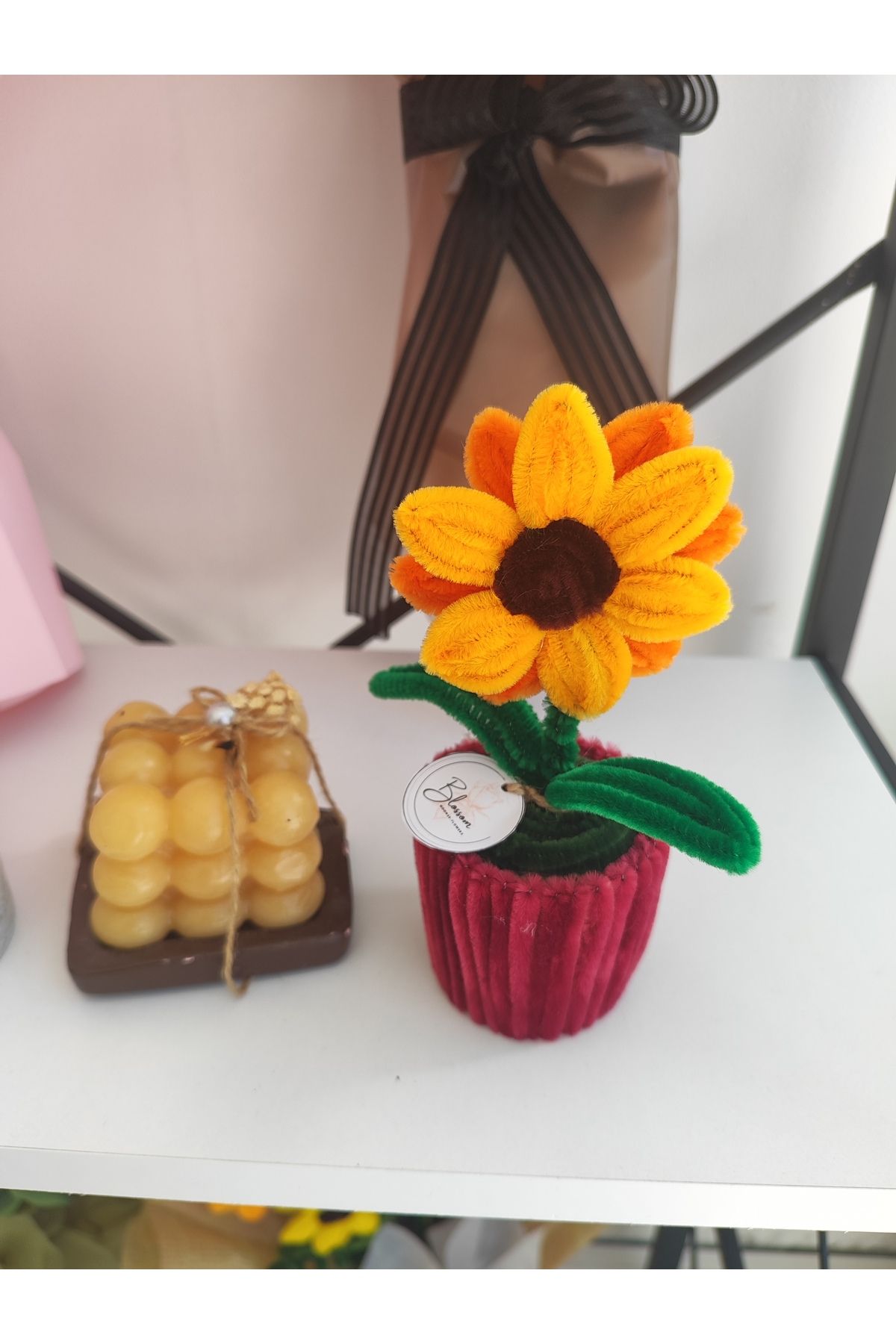 Handmade Günebakan saksıda cicek