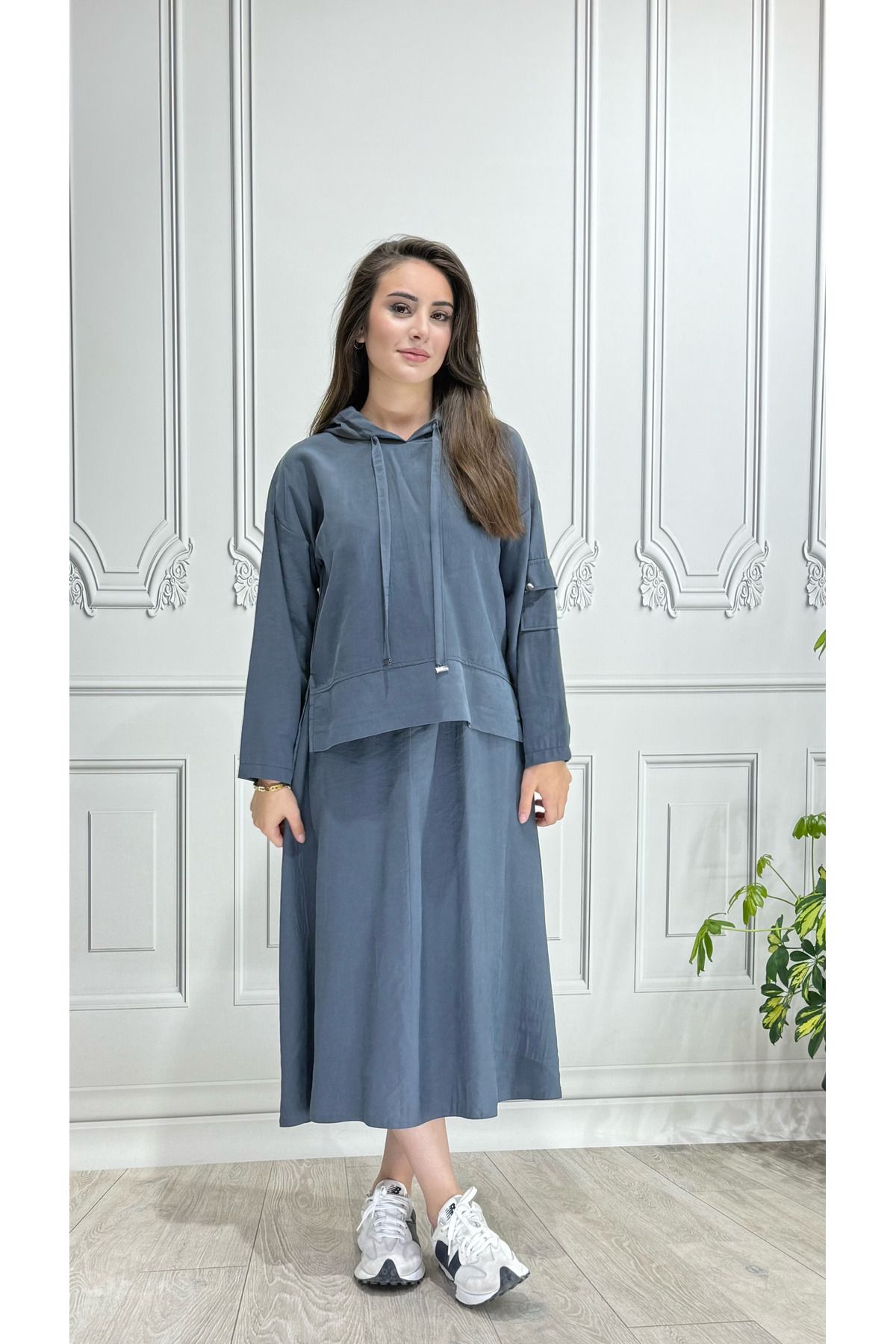 WİSHTEX WİSH - MODAL ETEKLİ KAPŞONLU TAKIM