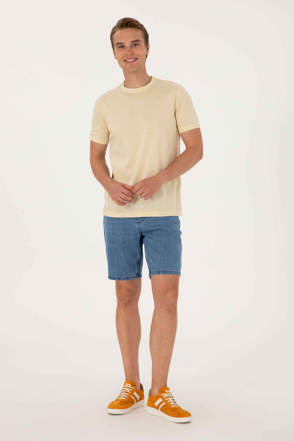 U.S. Polo Assn. Erkek Mavi Jean Şort 50304411-DN0022
