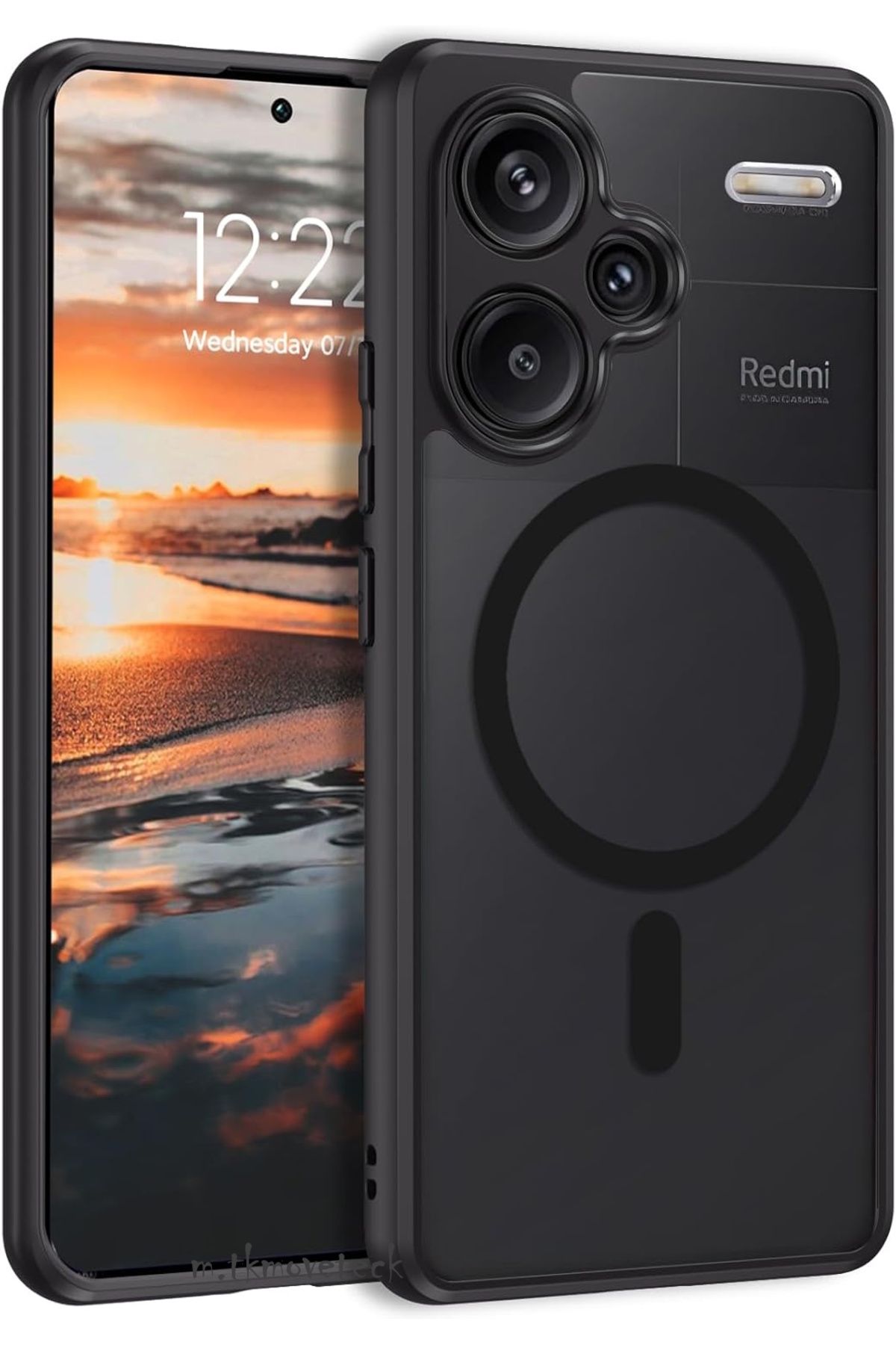 m.tk moveteck Xiaomi Redmi Note 13 Pro Plus Kılıf Mat Magsafe Özellikli Darbe Önleyici Hassas Buton Kamera Lensli