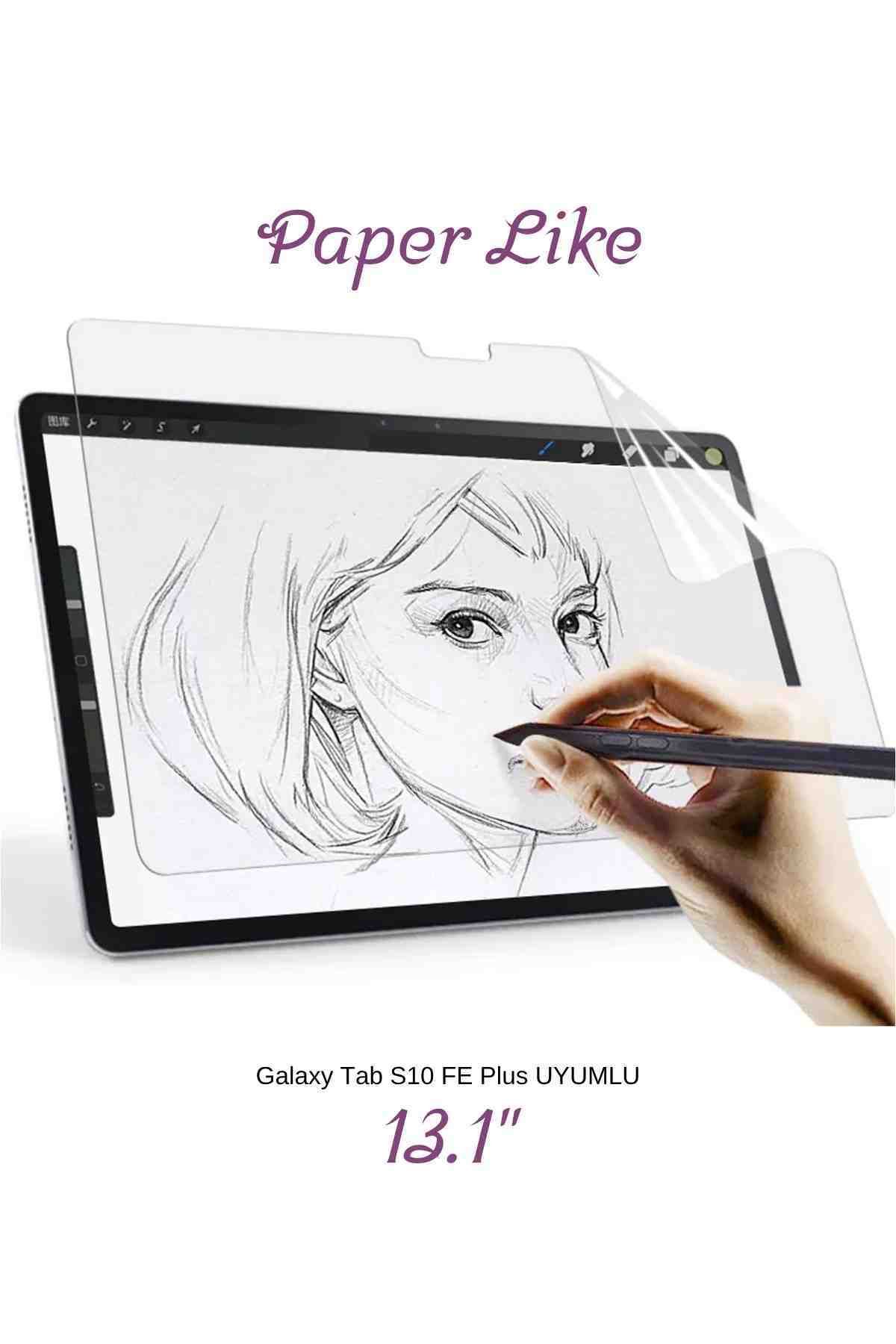 Fuchsia Galaxy Tab S10 FE Plus Uyumlu 13.1 inç Gerçek Kağıt Hissi Parlama Önleyici Paper Like Ekran Koruyucu