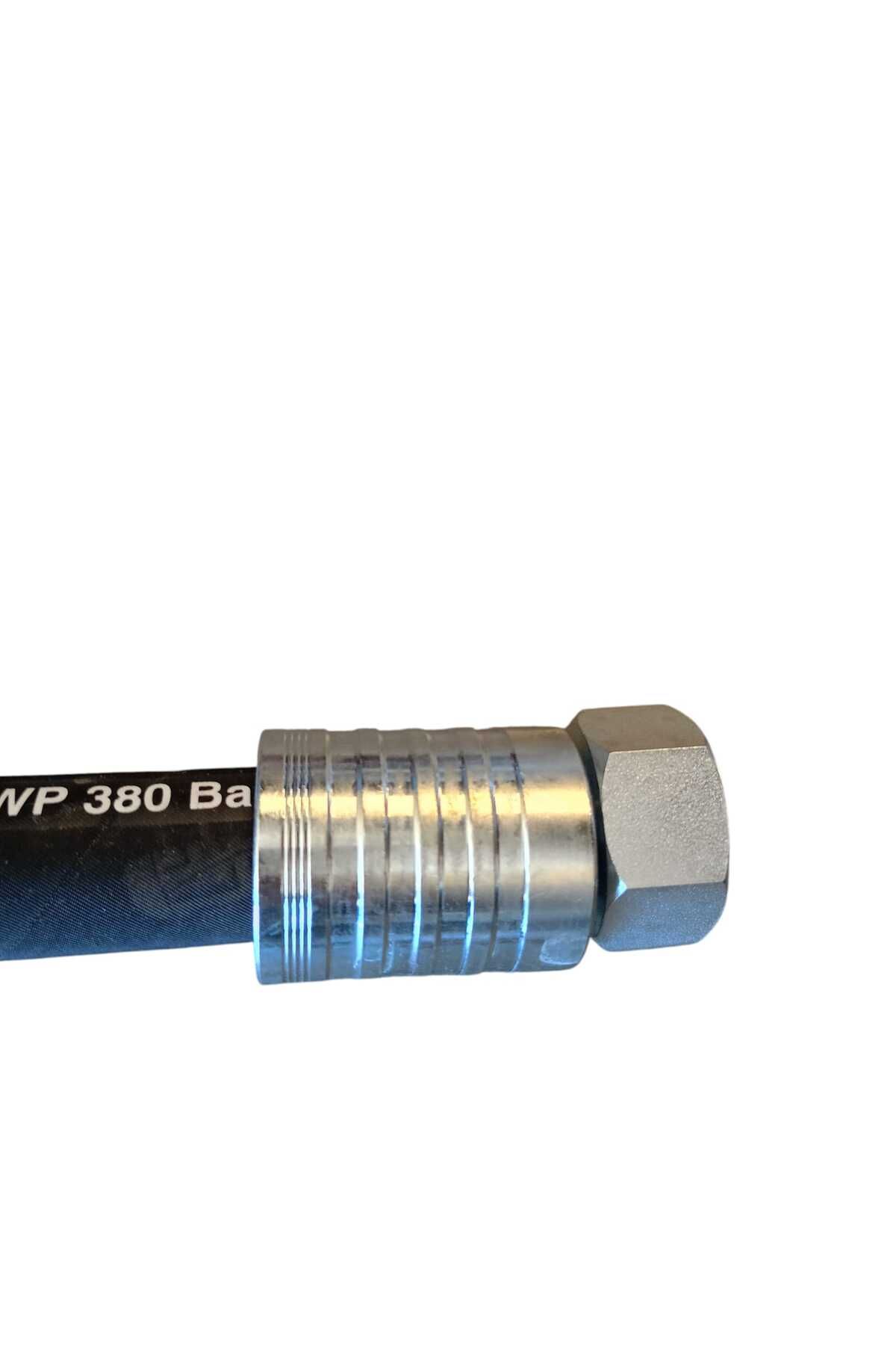 TAM HİDROLİK 1" R9 4 SH Kırıcı Hortumu Yüksek Basınç 380 BAR 220CM. M42*2 Kırıcı Düz Rekorlu