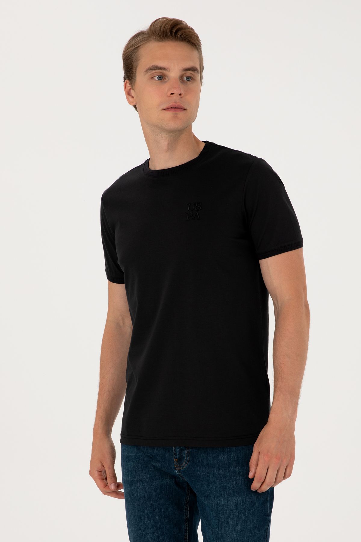 U.S. Polo Assn. Erkek Siyah Tişört 50300815-VR046