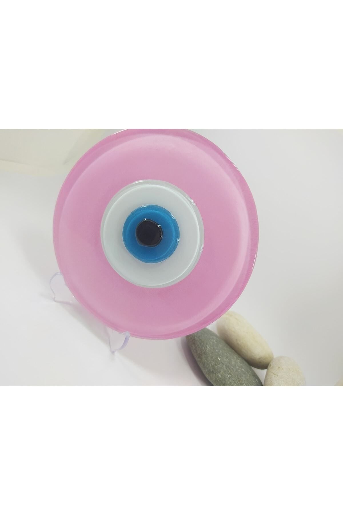 Elioure El yapımı büyük cam nazar boncuğu, masa dekoru ve hediye için ideal, 12 cm
