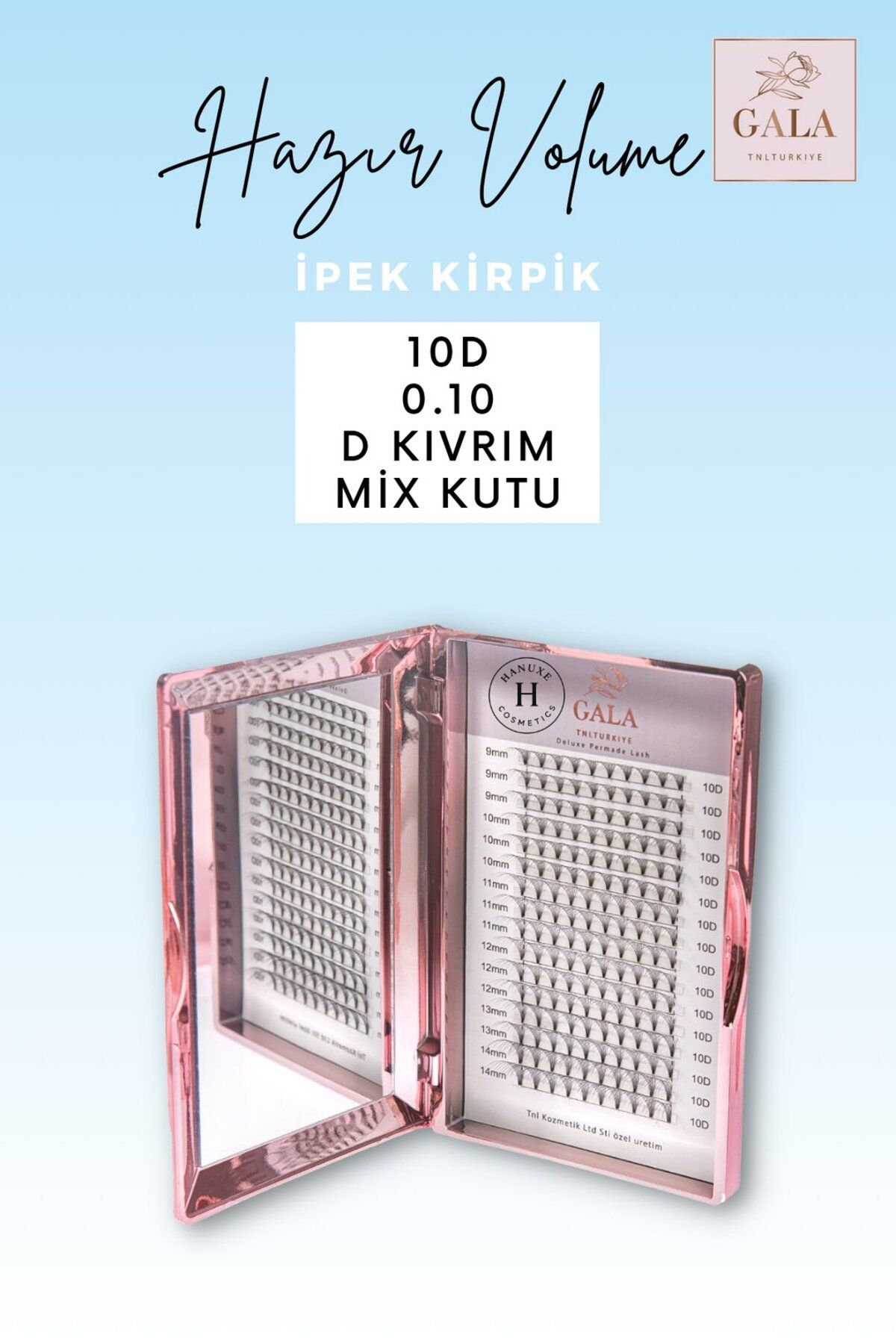 gala smart HAZIR DEMET "10D" MIX KUTU İPEK KİRPİK