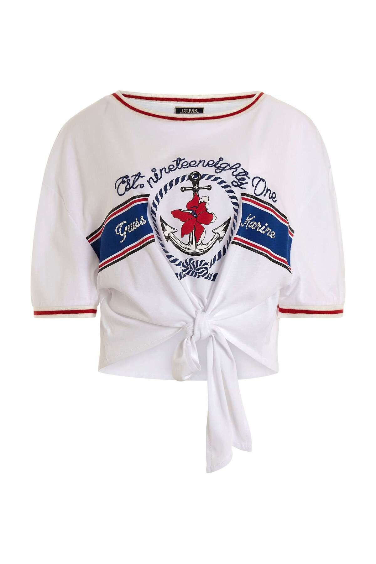 Guess Ss Rn Knot Kadın Boxy Fit T-Shirt