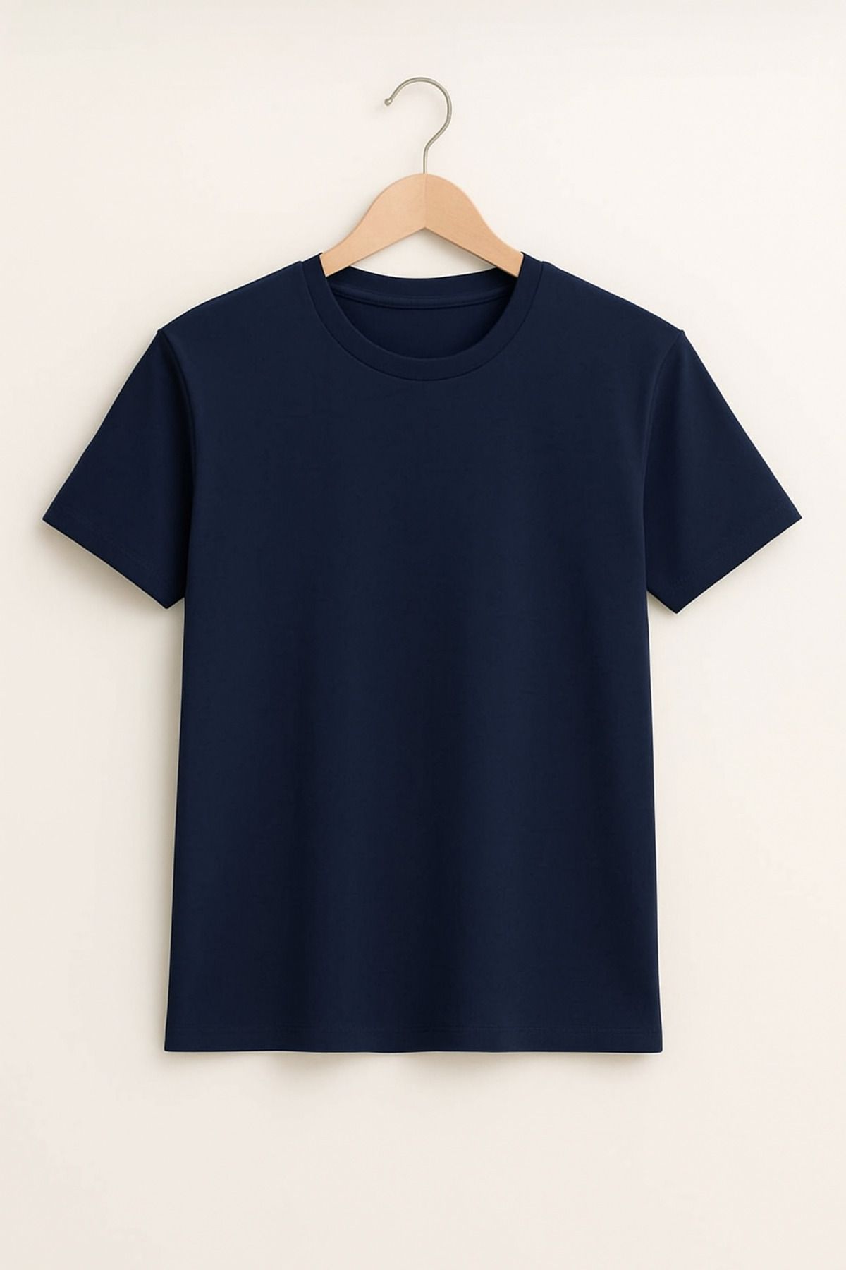 MODA Lacivert Modal Lıkralı T-shirt