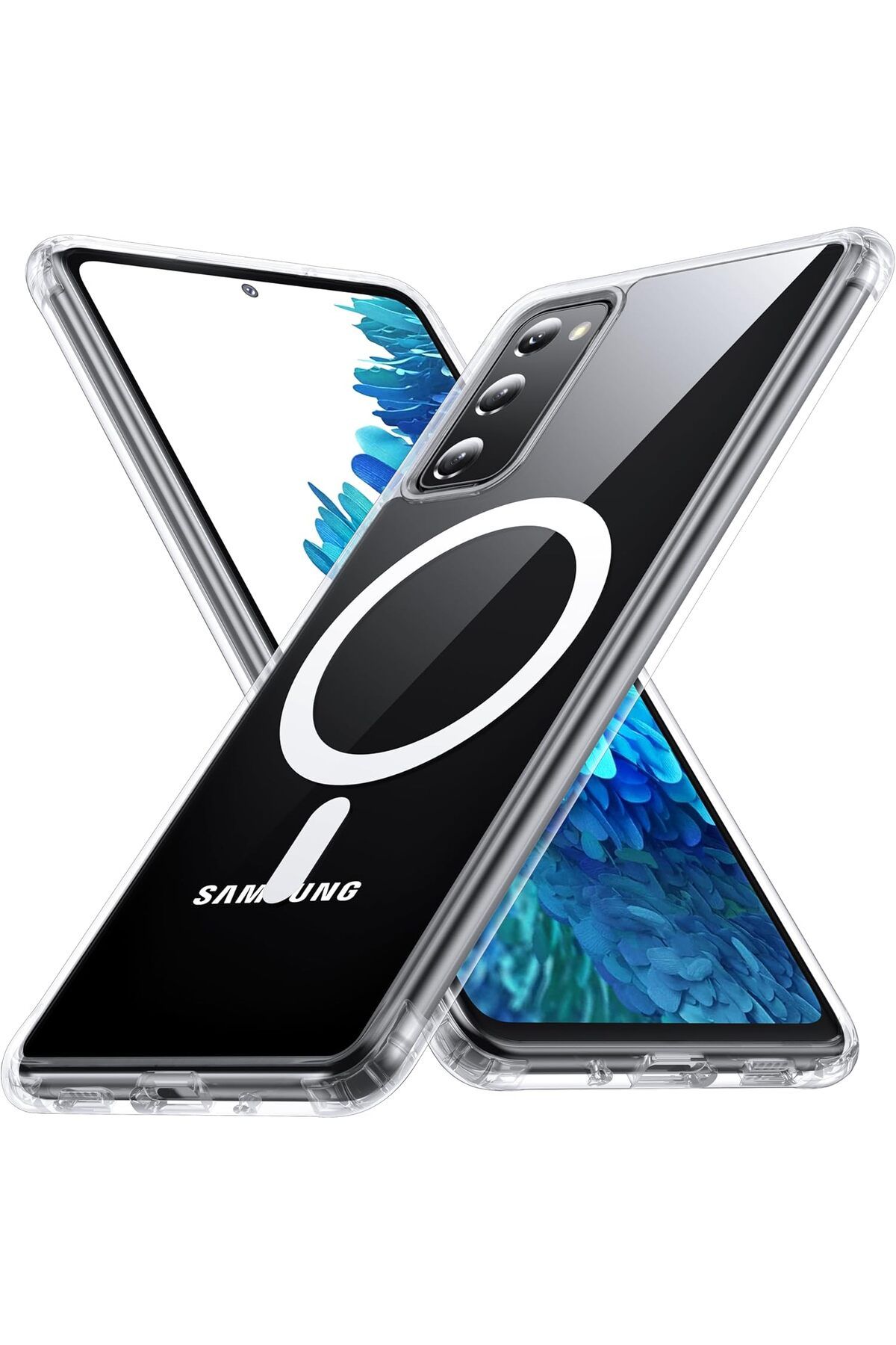 Ehr. Samsung Galaxy S20 FE Uyumlu Köşe Korumalı Darbe Emici Sert Sararmaz Şeffaf Magsafe Kılıf