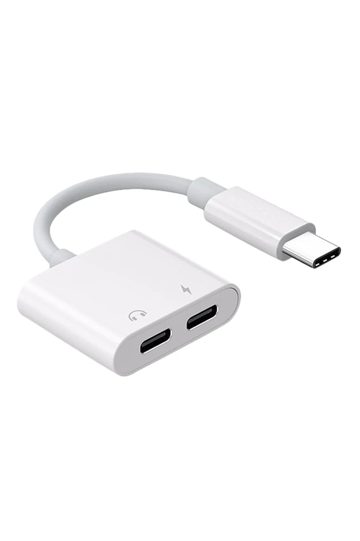 MMPSHOP Type-C To Type-C Kulaklık Hızlı Şarj Çevirici Çoklayıcı Splitter Adaptör