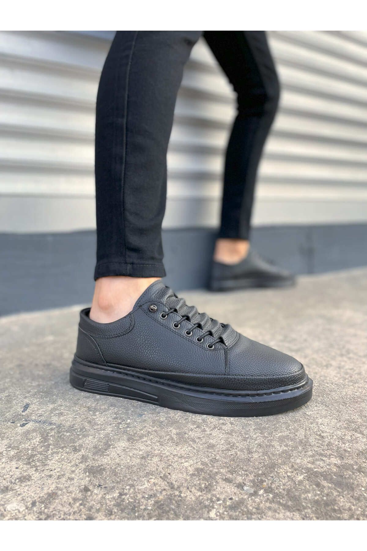 Zerenyus JY0535 Prime Bağcıklı Erkek Sneaker Ayakkabı - Siyah