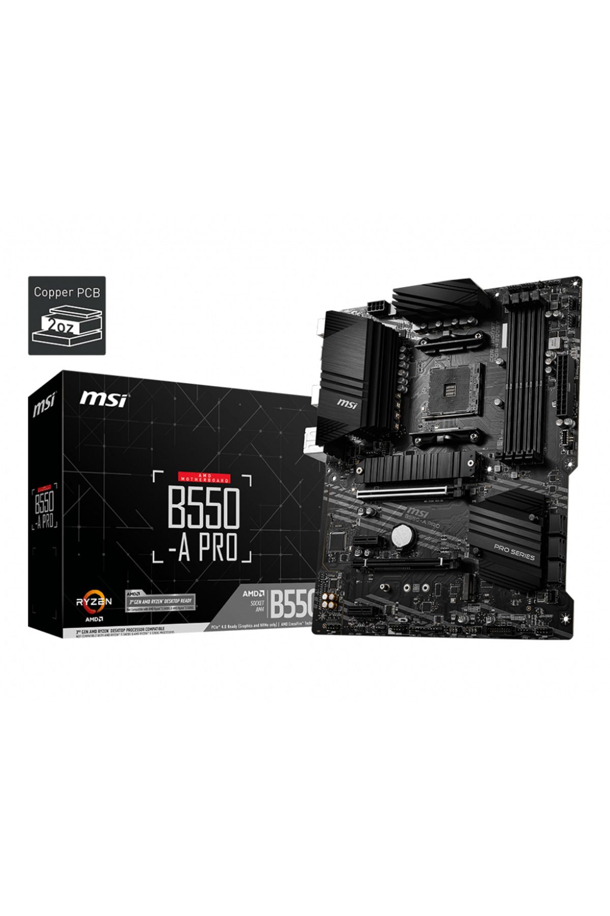 Pazarcan Msi B550-a Pro Ddr4 3200mhz 1xhdmi 1xdp 2xm.2 Usb 3.2 Atx Am4 (3.NESİL IŞLEMCİ UYUMLU)