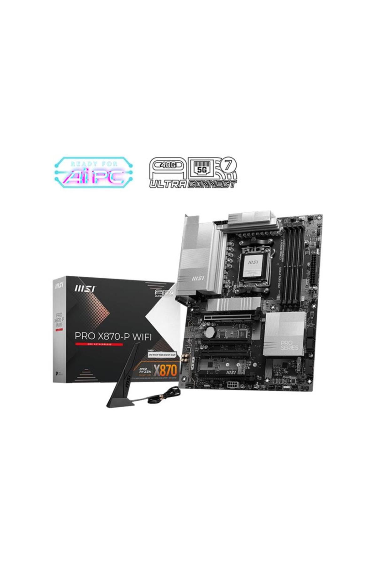 Pazarcan Msi Pro X870-p Wifi Ddr5 8200mt/s 1xhdmi 1xusb4 3xm.2 Atx Am5 (amd Am5 9000/ 8000/ 7000 Seri Işlem