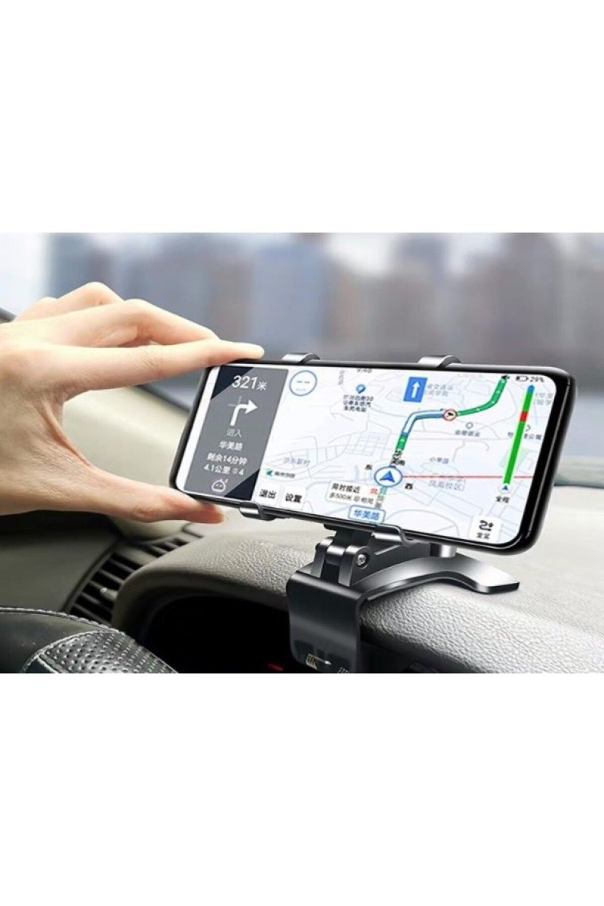 AutoNova Araba Gösterge Üstü 360 Derece Oynar Araç İçi Telefon Tutucu Oto Aksesuar