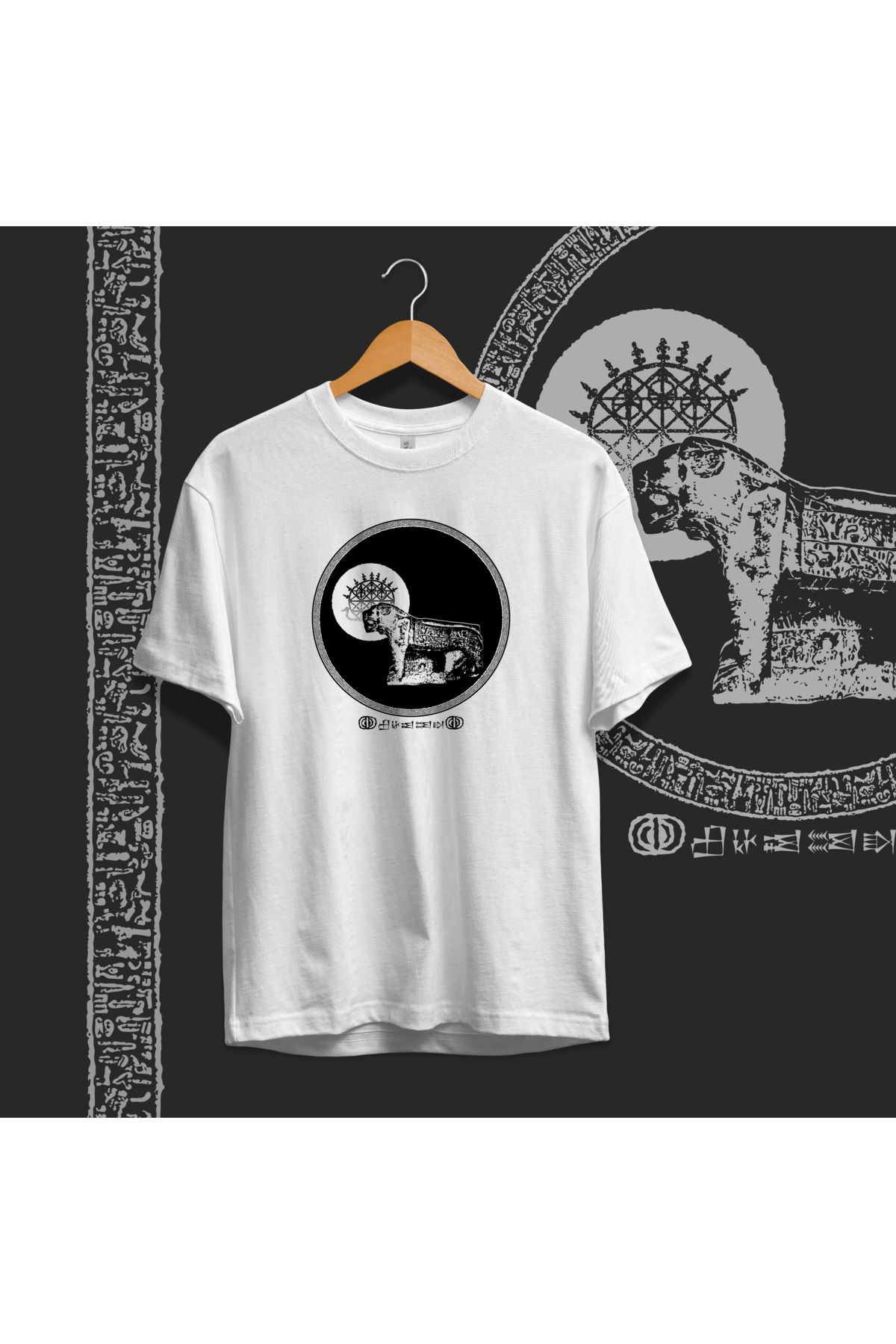 Hystoric Wear Hitit Aslanı Basklı Oversize Tişört