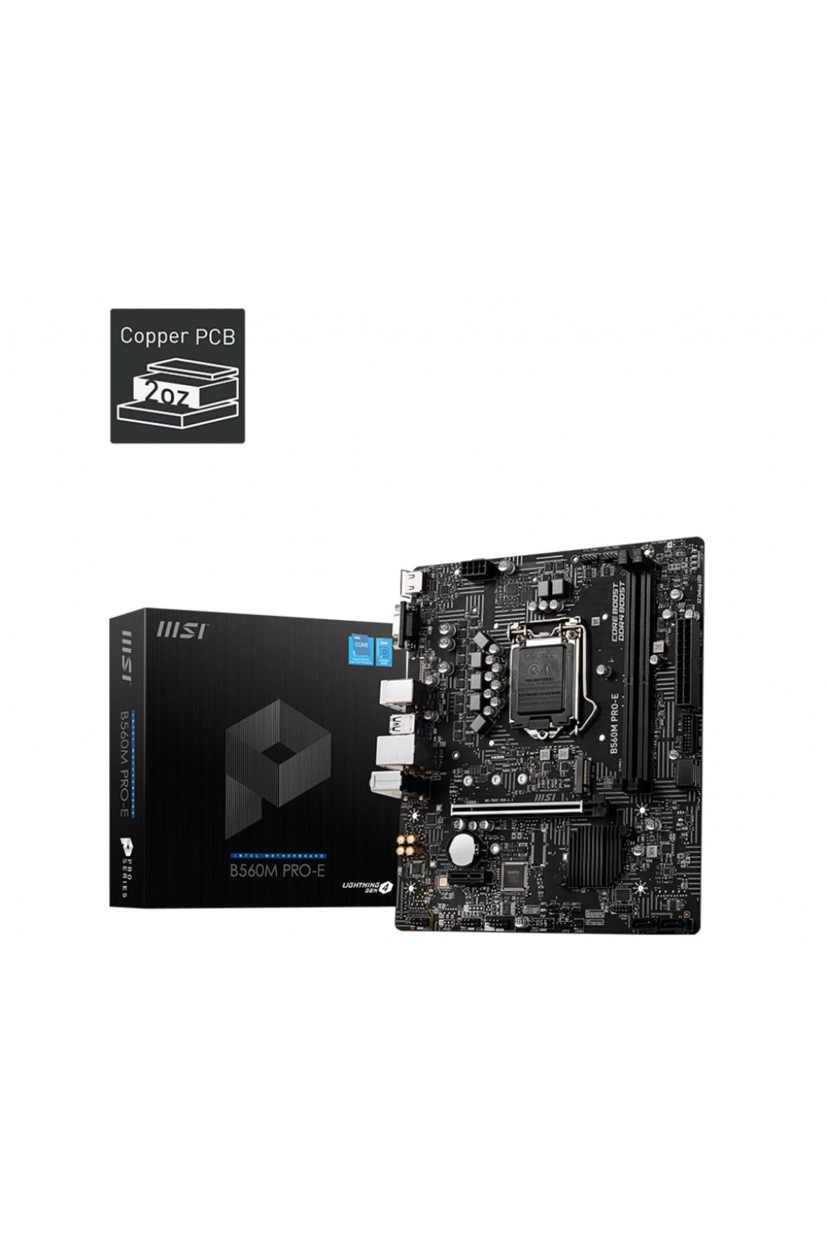 Pazarcan Msi B560m Pro-e Ddr4 4800mhz 1xvga 1xhdmi 1xm.2 Usb 3.2 Matx 1200p (10 Ve 11. Nesil Işlemci Uyuml