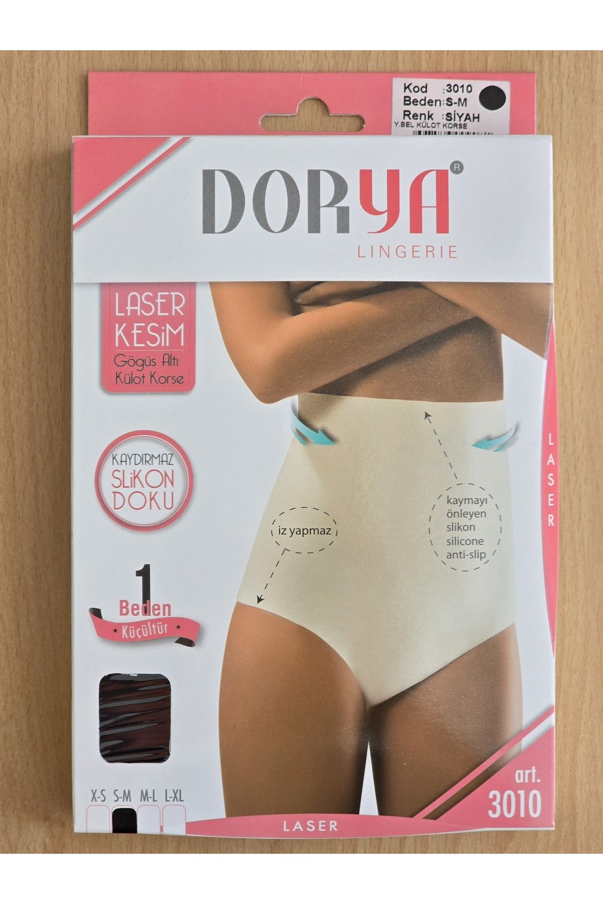 ENDAMIM LASER KESİM BELDEN SİLİKONLU GÖĞÜS ALTI KÜLOT KORSE