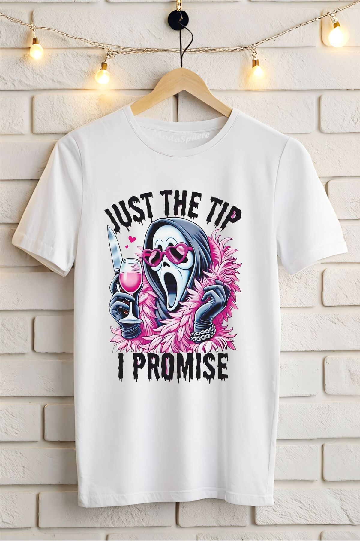 ModaSphere JUST THE TIP Baskılı Unisex Oversize Tişört
