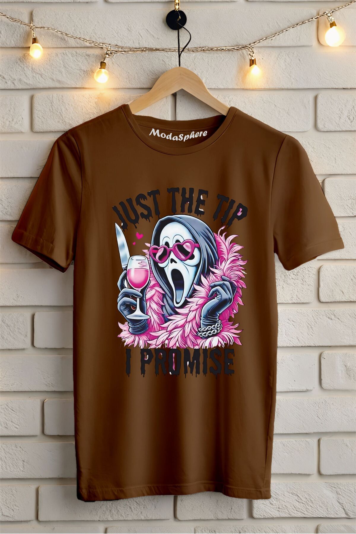 ModaSphere JUST THE TIP Baskılı Unisex Oversize Tişört