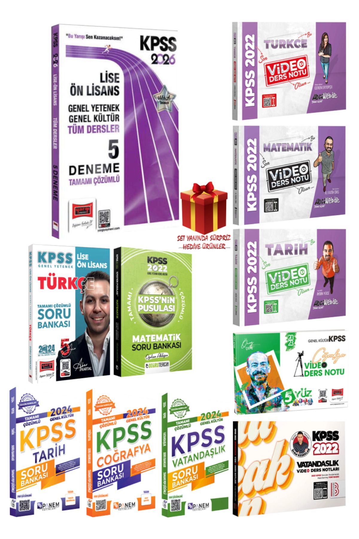 Yargı Yayınları 2026 KPSS Lise Ön Lisans Tüm Dersler 5 Deneme+ Tüm Dersler Video Ders Notu+Tüm Dersler Soru Bankası