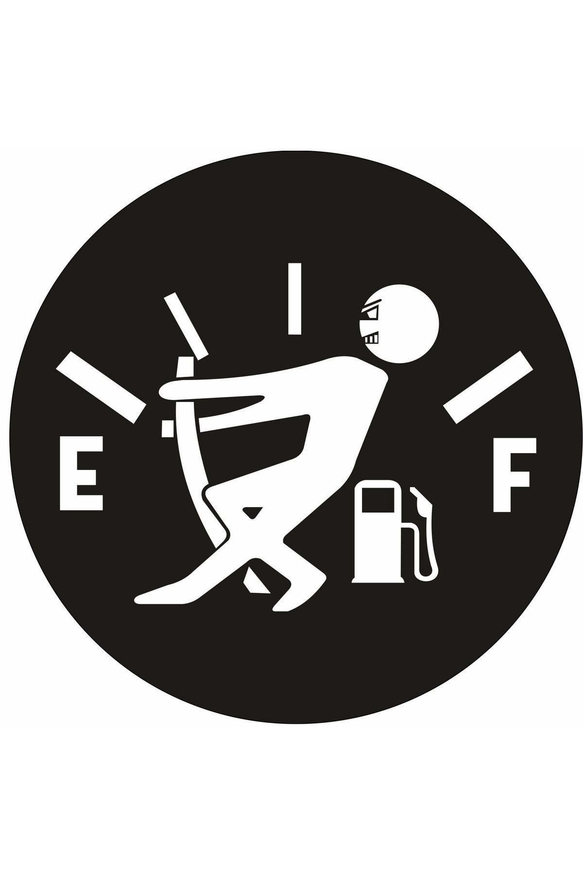 RVT Design Yakıt Göstergesi Depo Kapağı Sticker Siyah Kırmızı Mavi Sarı Beyaz