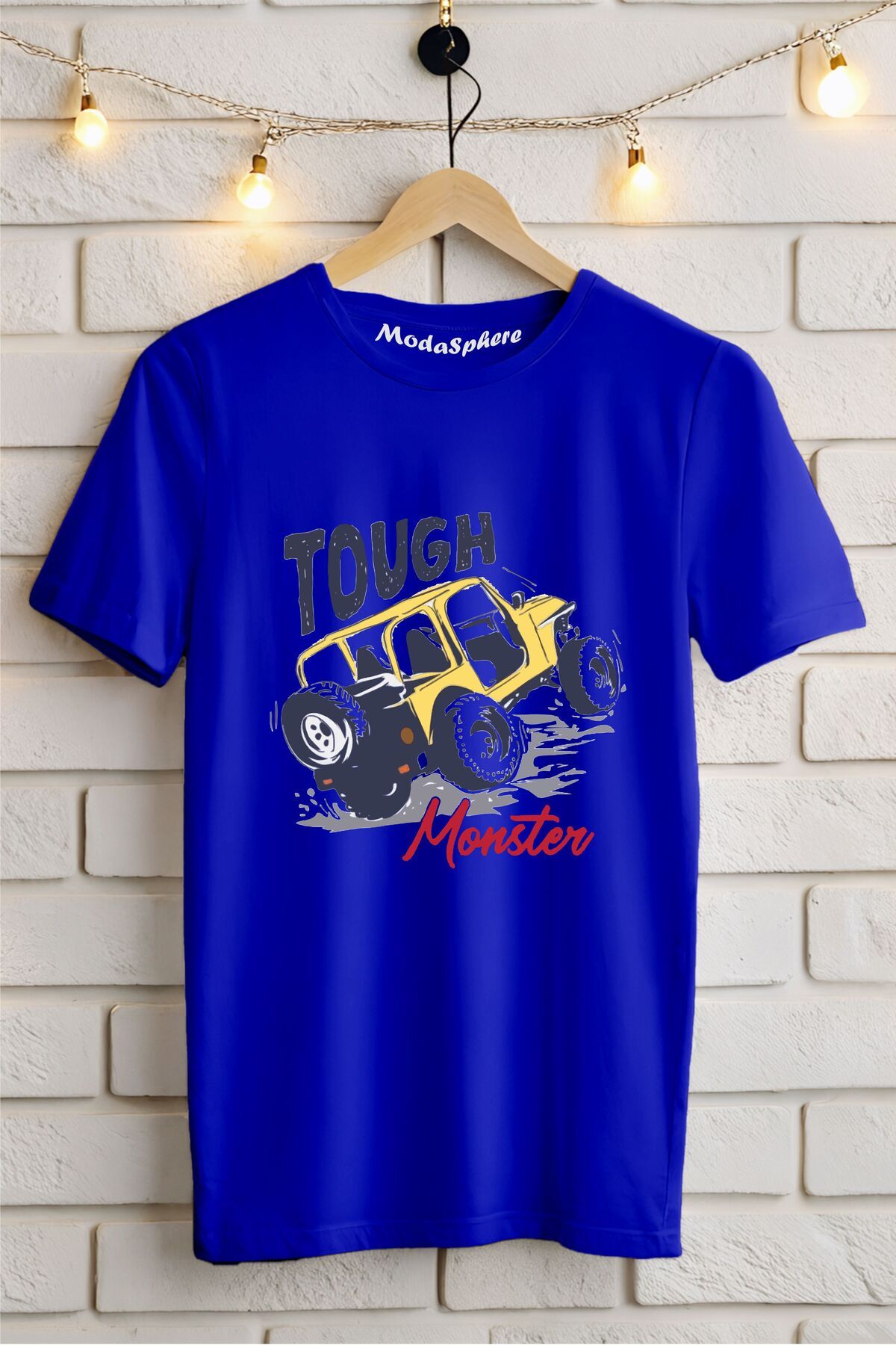 ModaSphere TOUGH MONSTER Baskılı Unisex Oversize Tişört