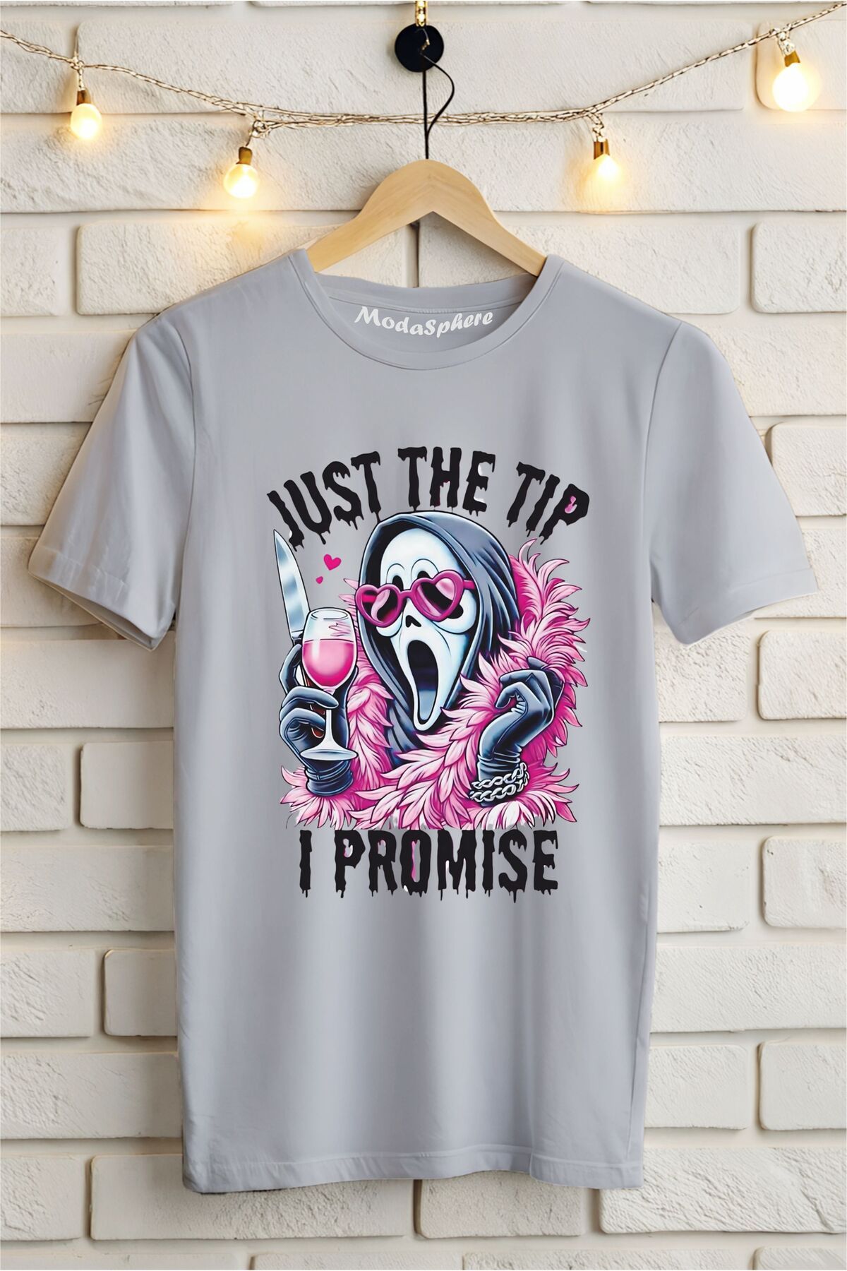 ModaSphere JUST THE TIP Baskılı Unisex Oversize Tişört