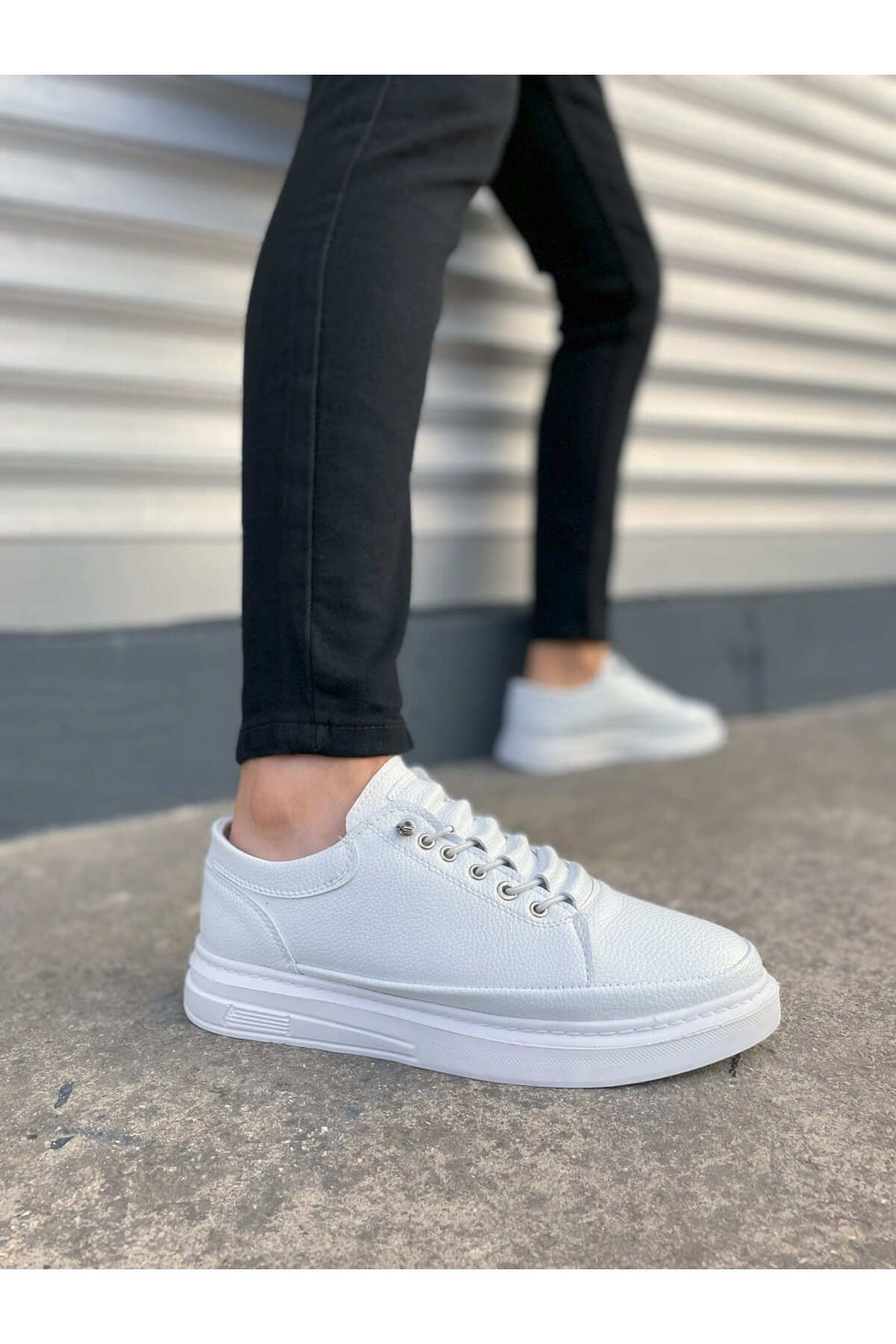Zerenyus JY0535 Prime Bağcıklı Erkek Sneaker Ayakkabı - Beyaz