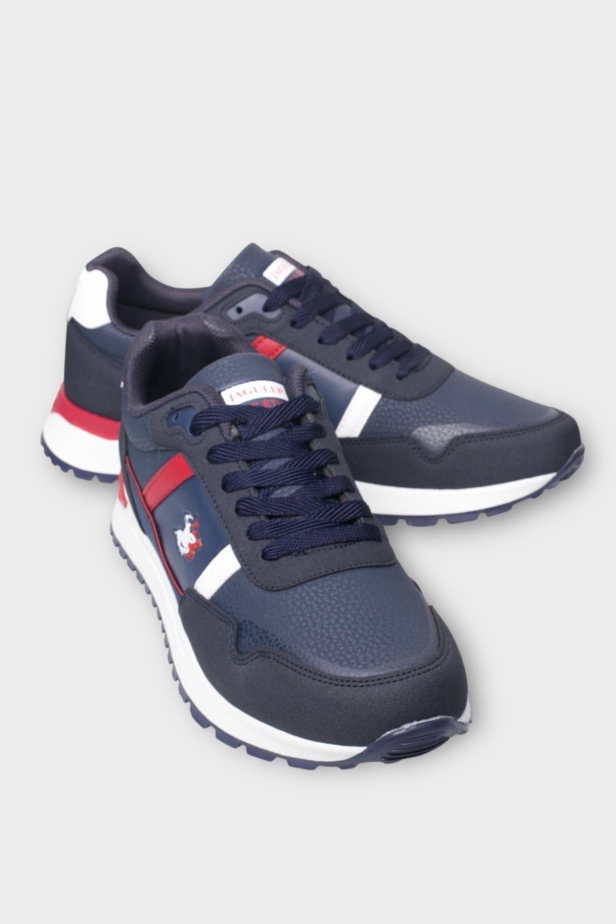 Liger Erkek Ortopedik Cilt Günlük Yürüyüş Koşu Sneaker Spor Ayakkabı LACİVERT görsel 2