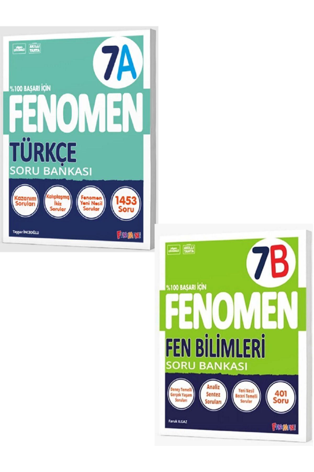 Evrensel İletişim Yayınları 7.Sınıf Fenomen 7A Türkçe Soru Bankası + 7.Sınıf Fenomen 7B Fen Bilimleri Soru Bankası / 2 KİTAP