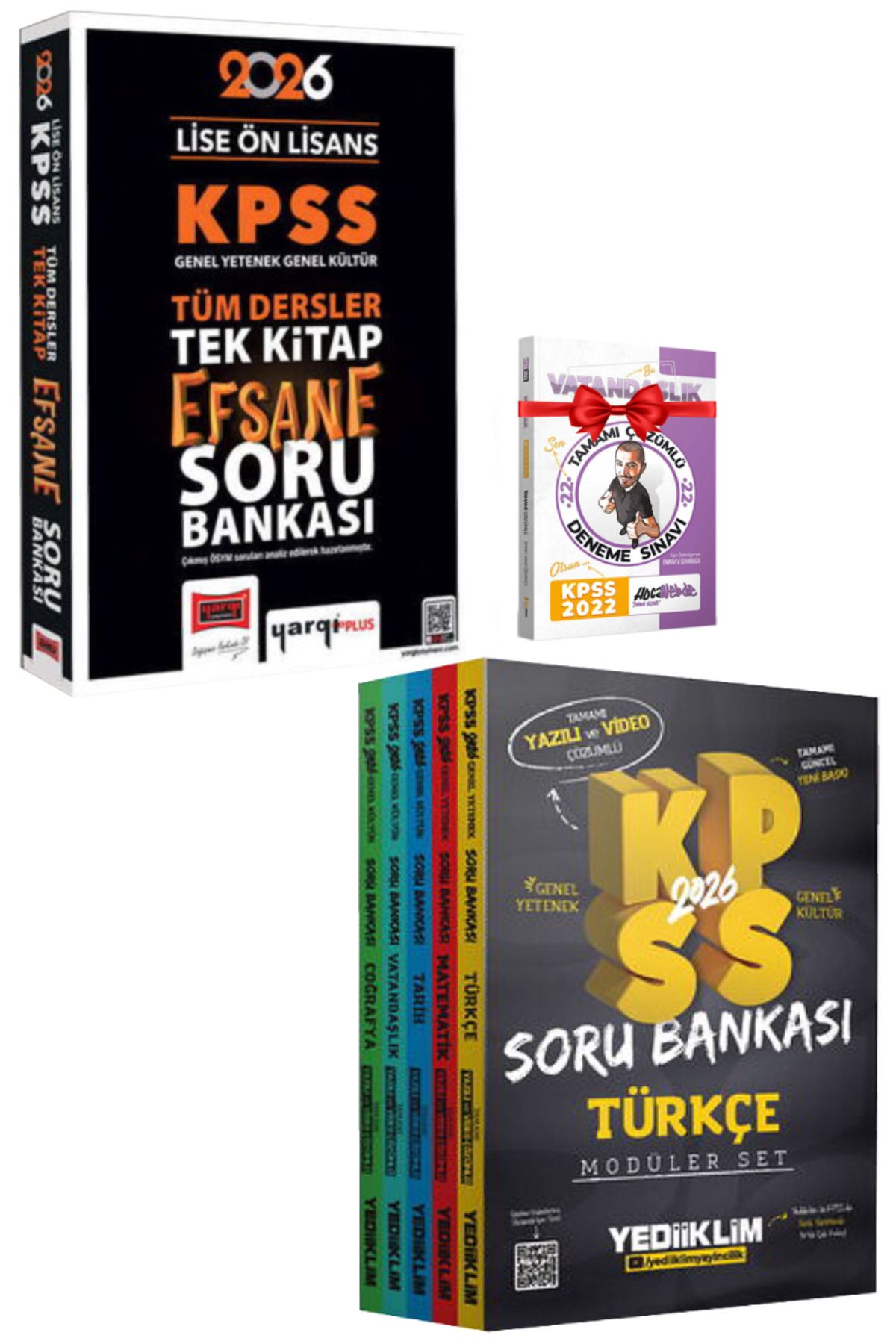 Yargı Yayınları 2026 KPSS Lise-Ön Lisans GY-GK Tek Kitap Efsane Soru Bankası+Tüm Dersler Soru Bankası Modüler Set