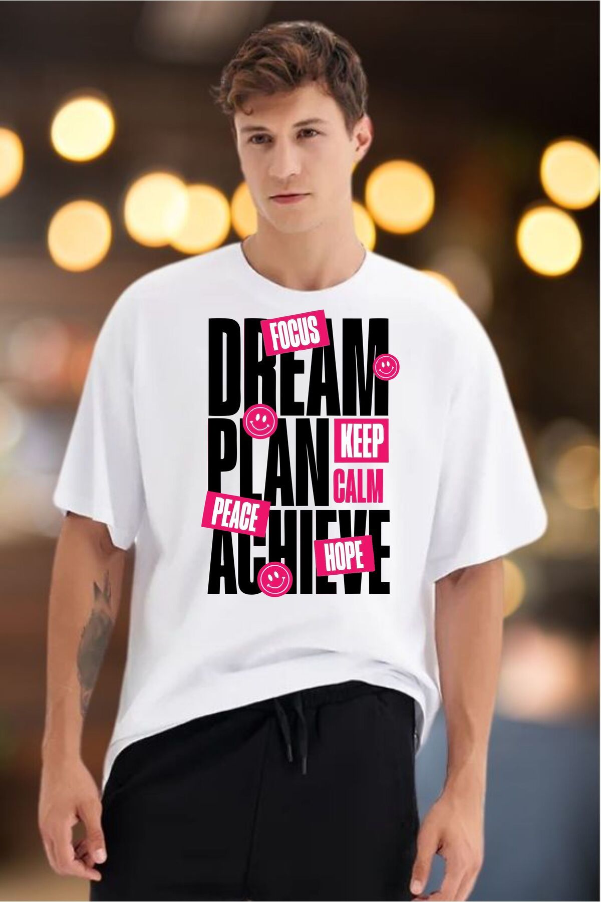 ModaSphere Dream Baskılı Unisex Oversize Tişört