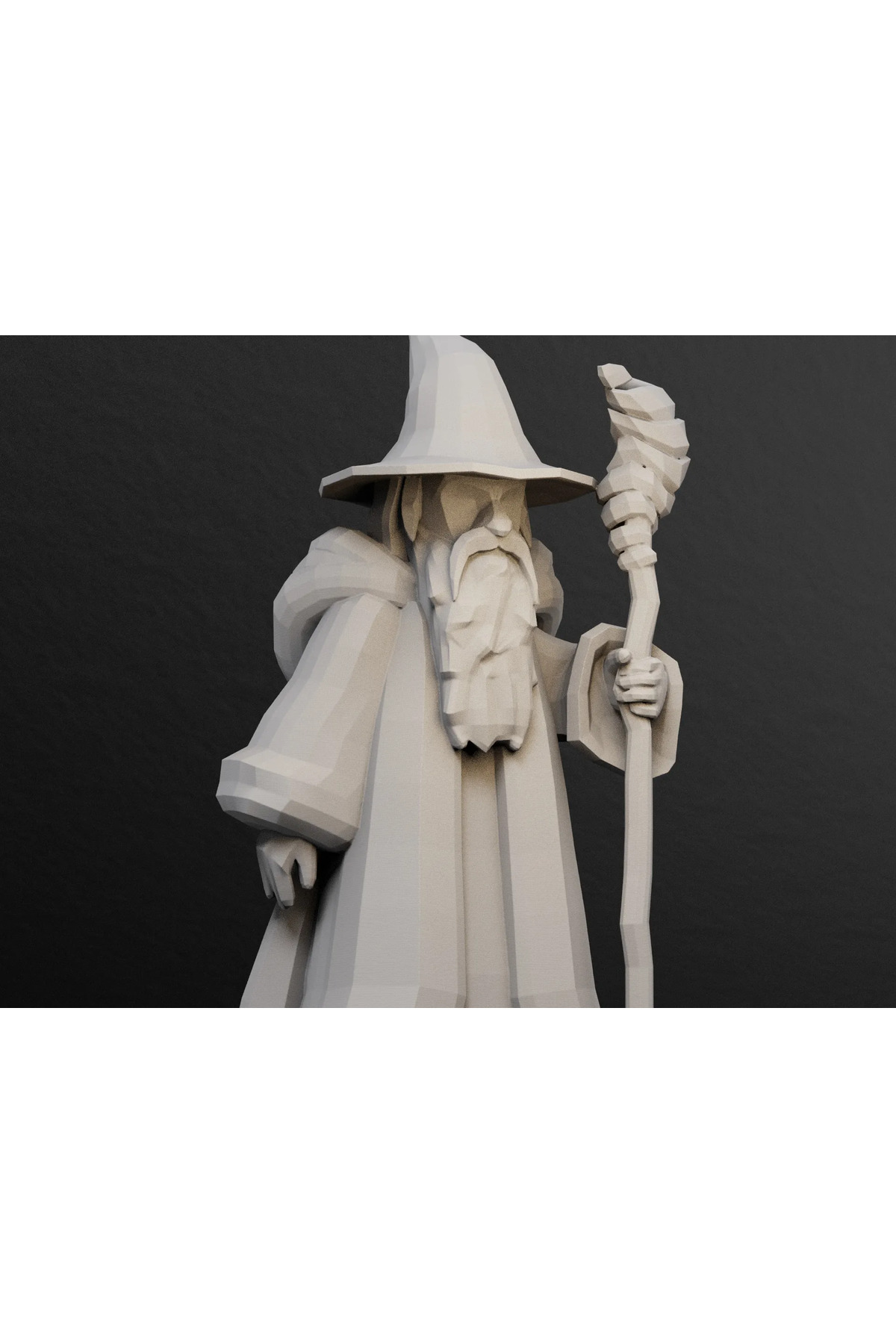 Herr der Ringe Gandalf Low Poly Figur 8 cm Minimalistische Figur aus der Mittelerde-Sammlung
