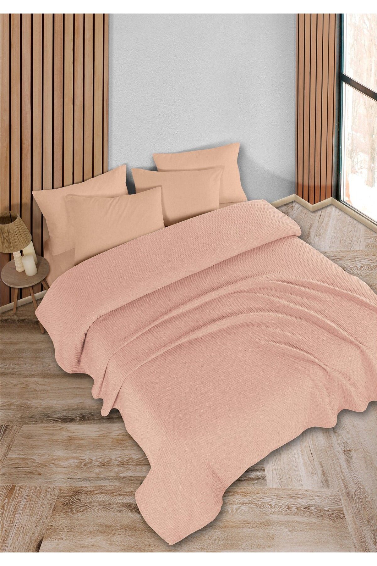 HomeBerry Adaline Yavruağzı Çift Kişilik Pike Takımı 200 x 230 cm