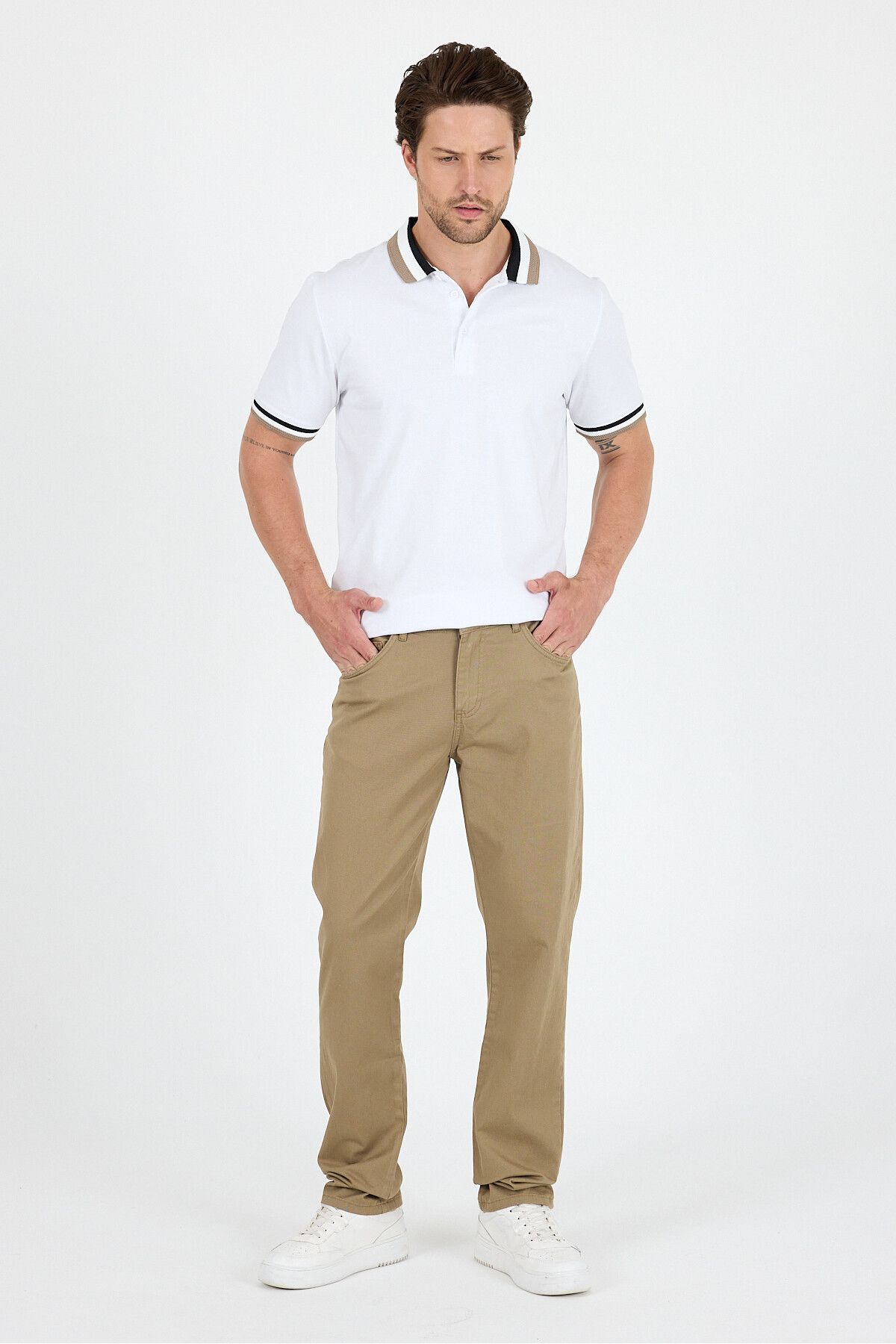 Rodi Erkek Regular Fit Gabardin %98 Pamuk %2 Elastan Rahat Günlük Klasik Düz Kesim Pantolon 1162