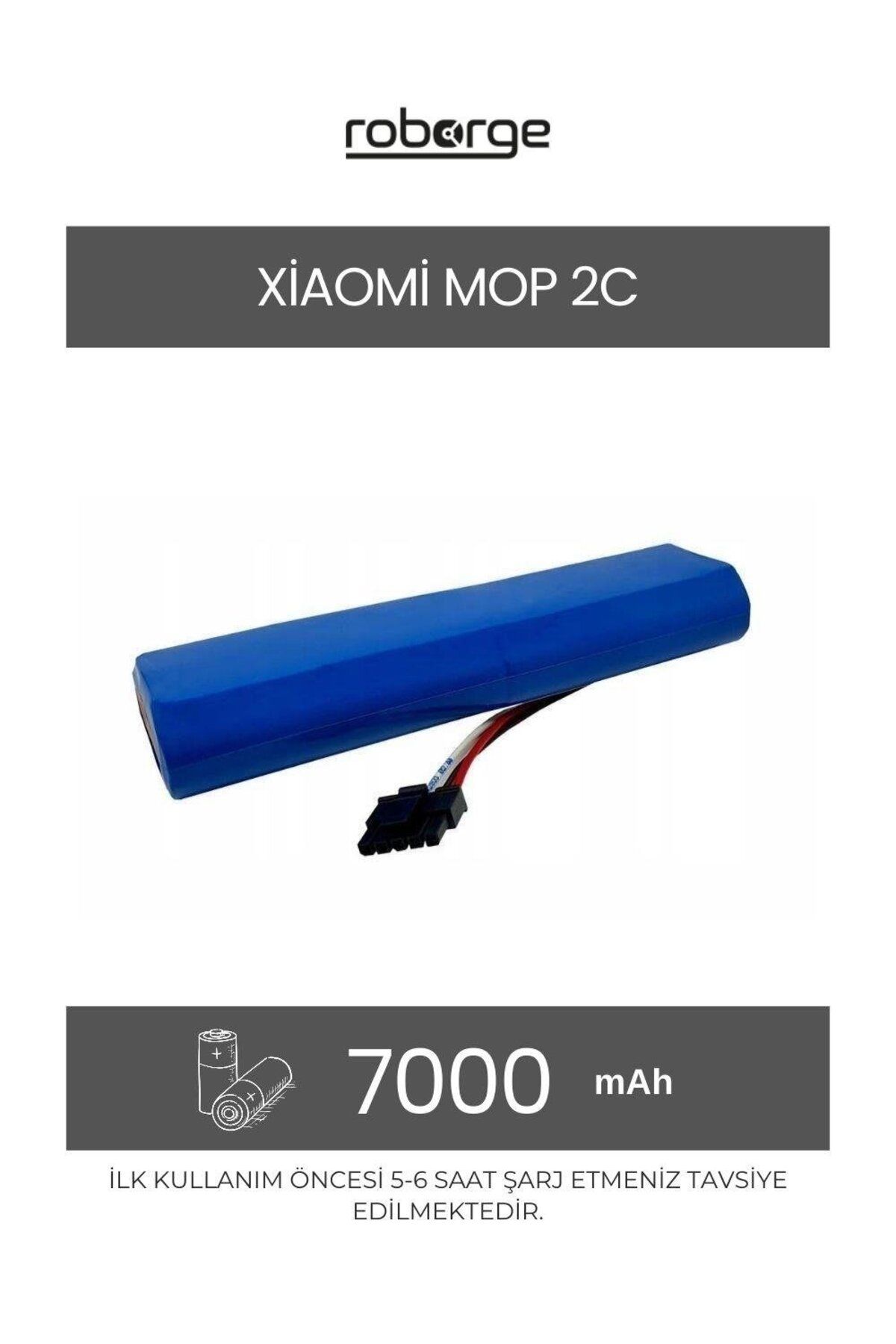Roborge Xiaomi Vacuum Mop 2C (XMSTJQR2C) Robot Süpürge Uyumlu Batarya 7000 mAh - Muadil Ürün