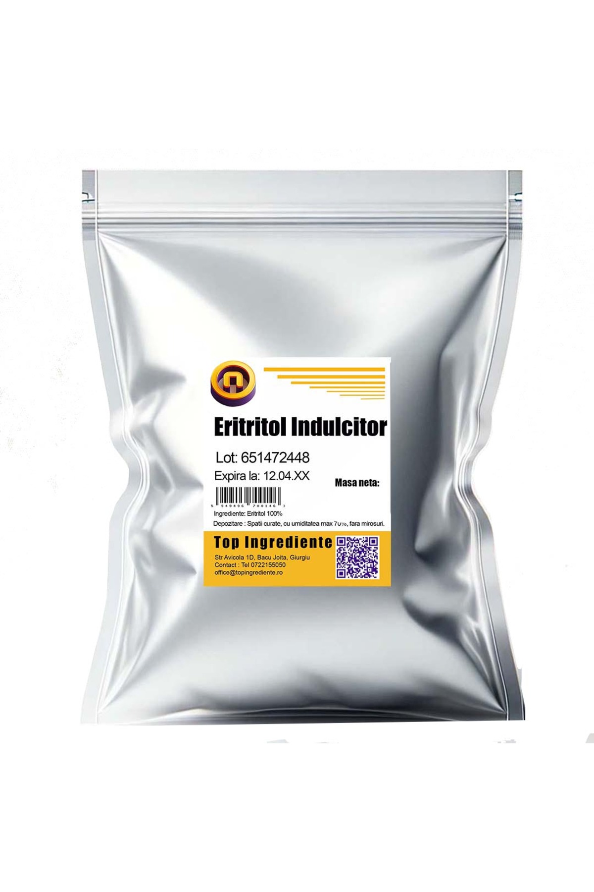 Top Ingrediente Ερυθριτόλη - Υποκατάστατο - Μηδέν θερμίδες - 100g