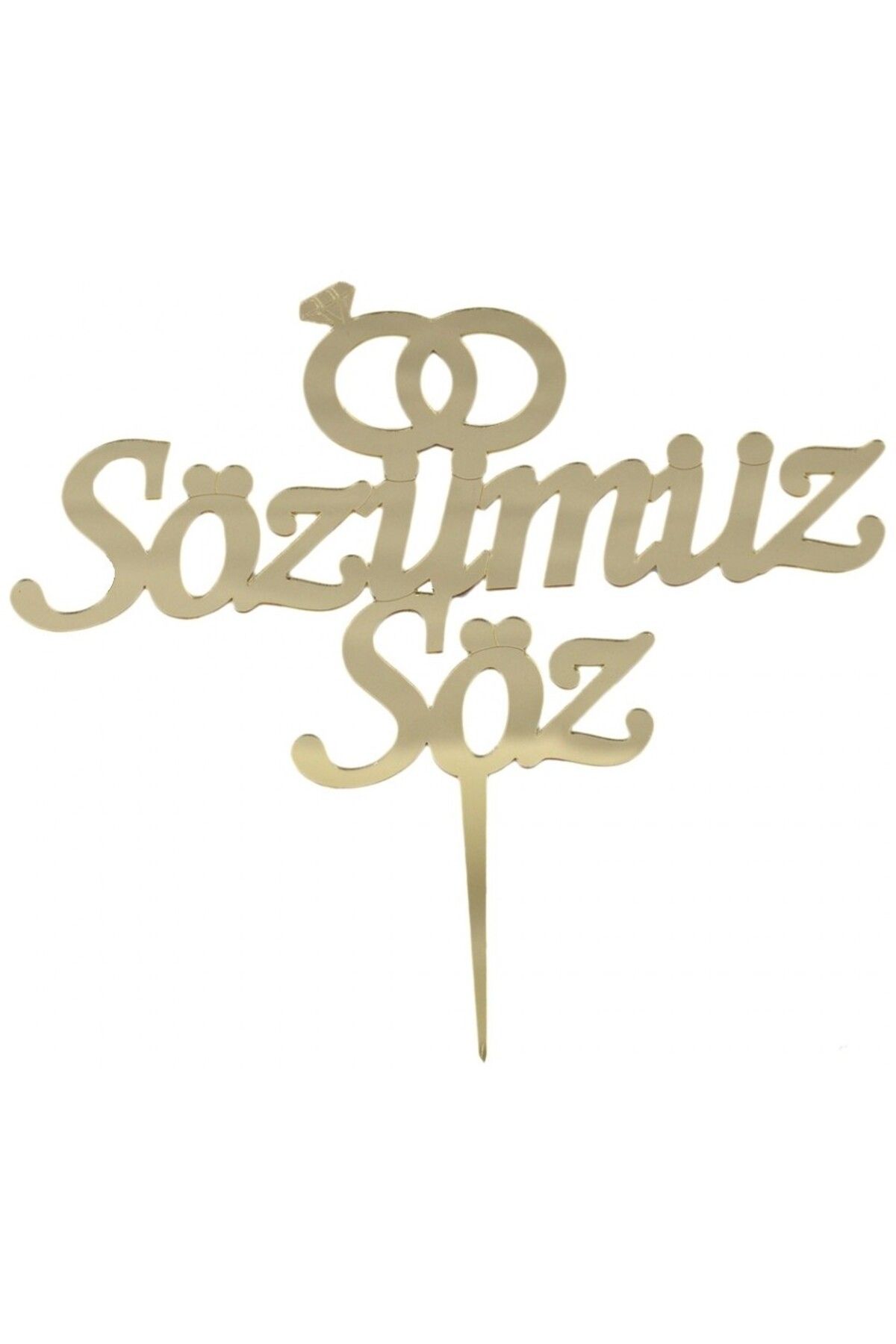 Vipfoni Sözümüz Söz Pleksi Pasta Süsü