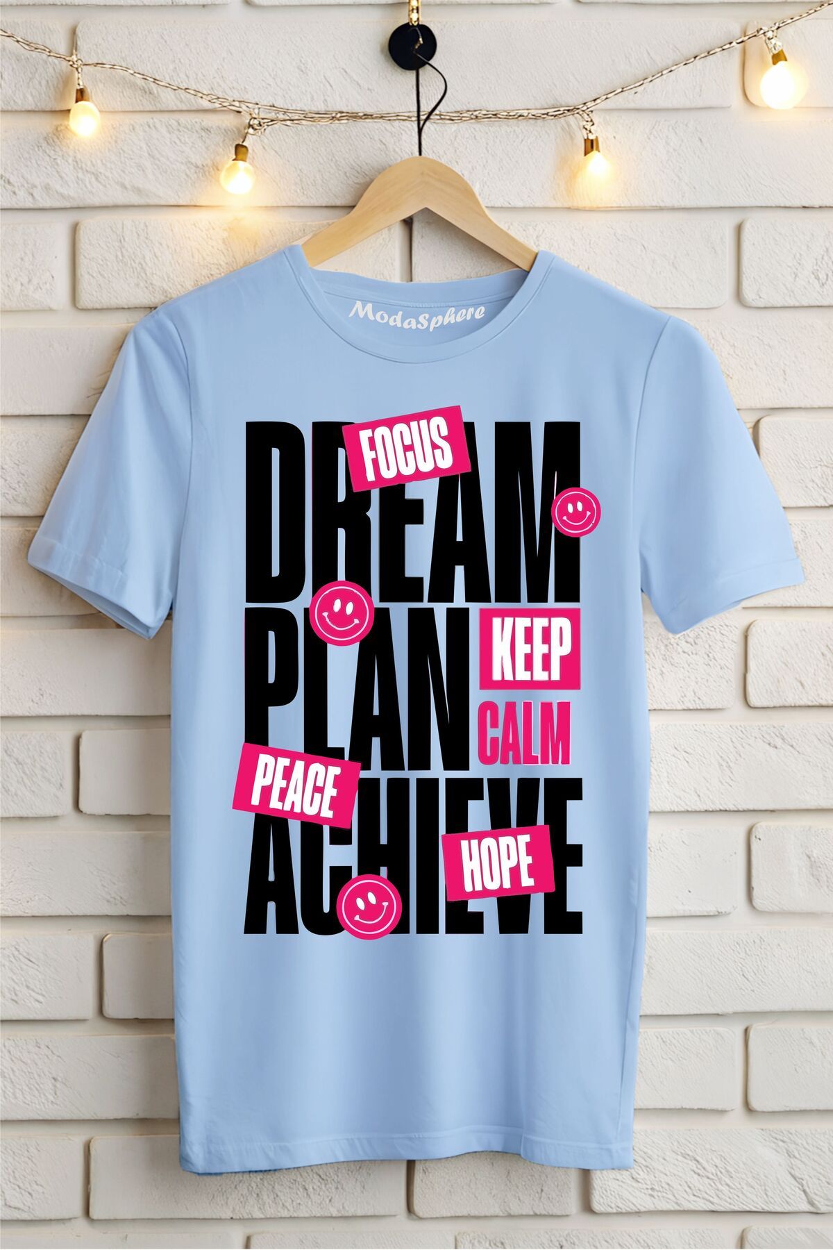 ModaSphere Dream Baskılı Unisex Oversize Tişört