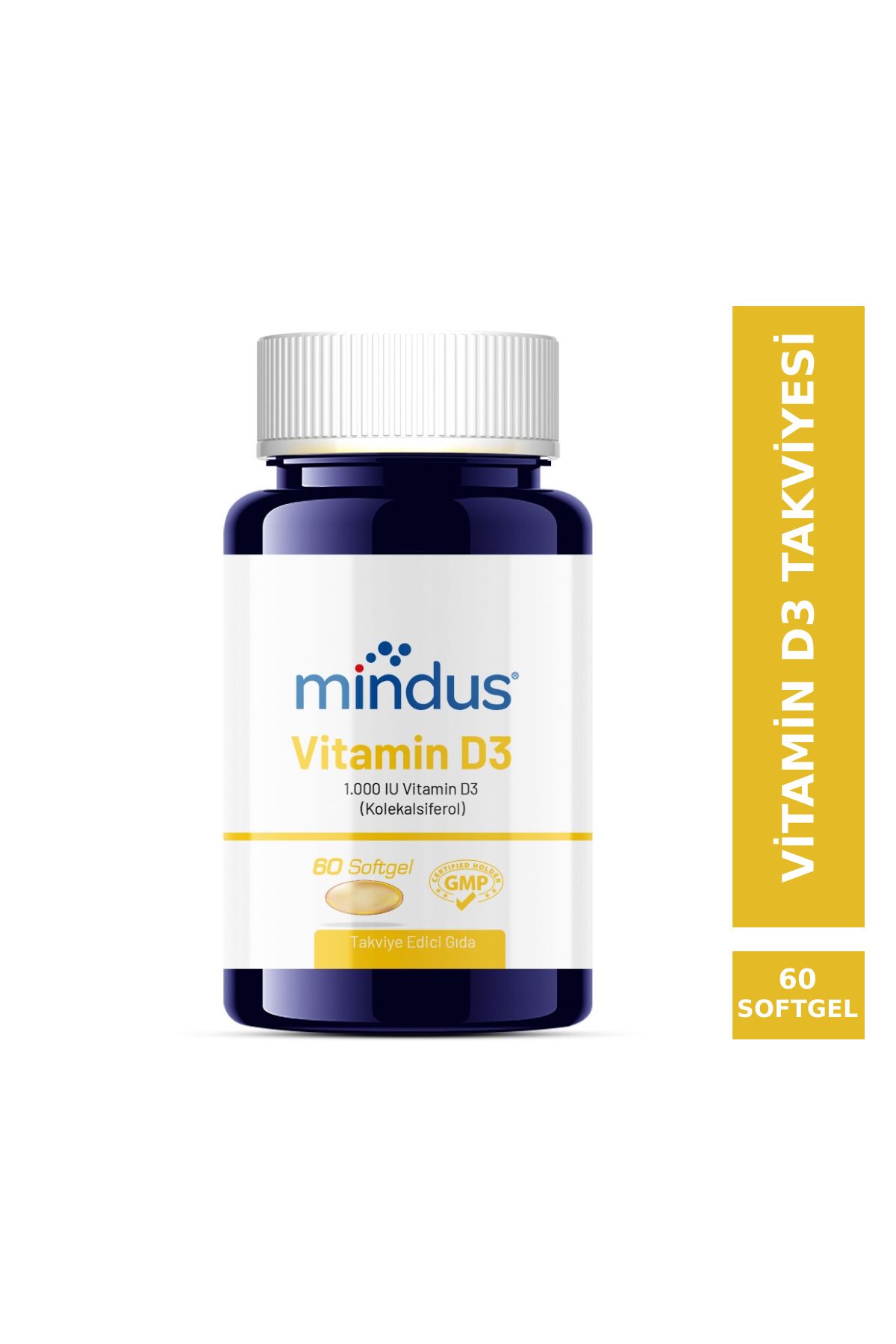 mindus Vitamin D3 1.000 IU 60 Softgel