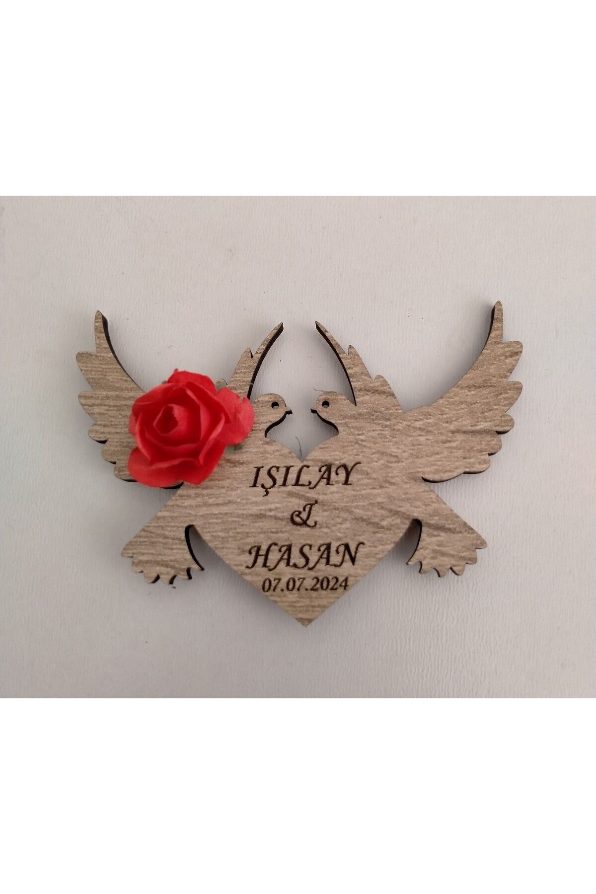 Elioure Şık Ahşap Magnet, Nişan, Kına, Düğün ve Sünnet Temalı Dekorasyon Ürünü
